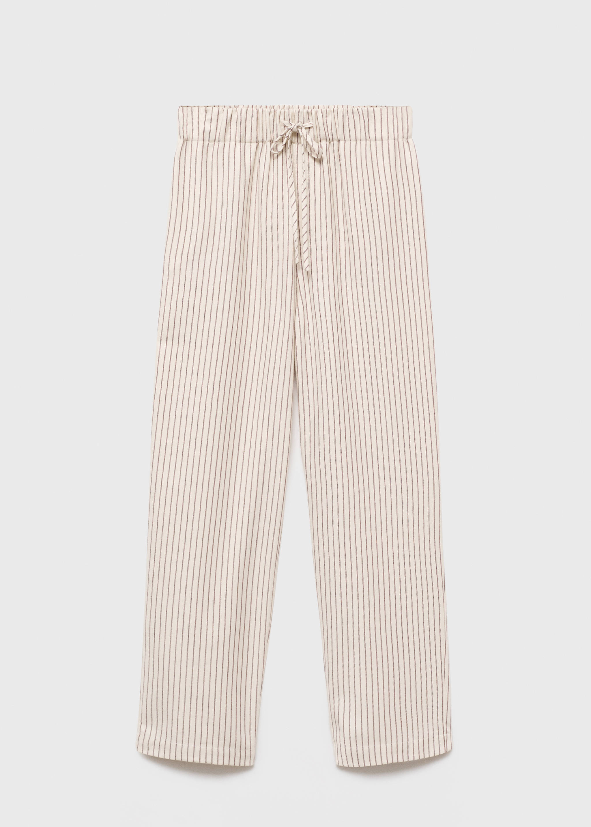 Woven striped flannel trousers - Article without model