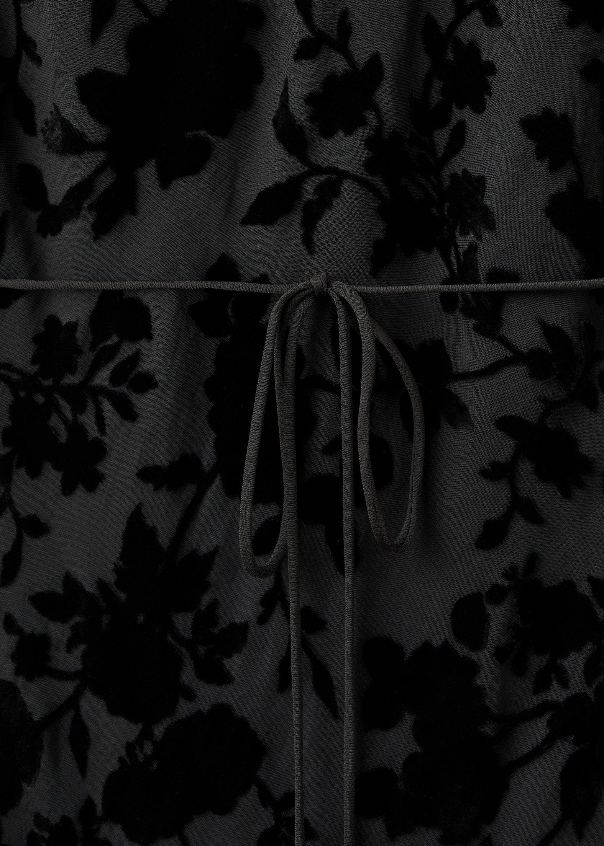 Virágmintás jacquard ruha harang alakú ujjakkal - A termék adatai 8