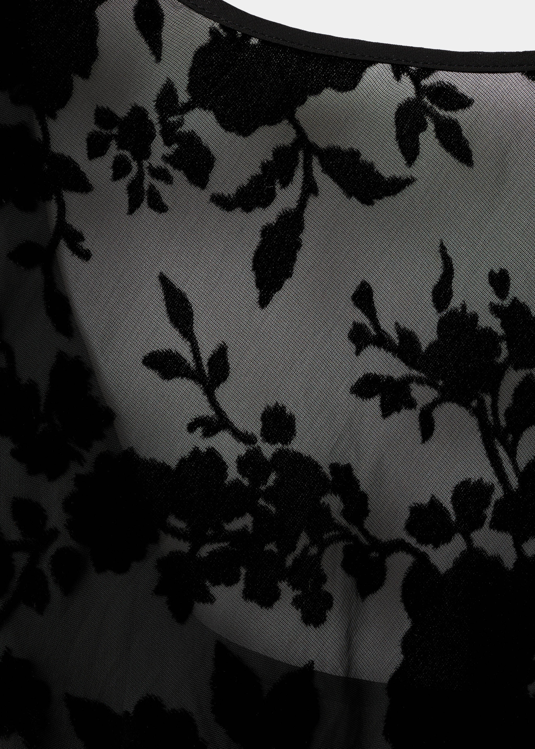 Virágmintás jacquard ruha harang alakú ujjakkal - A termék adatai 0