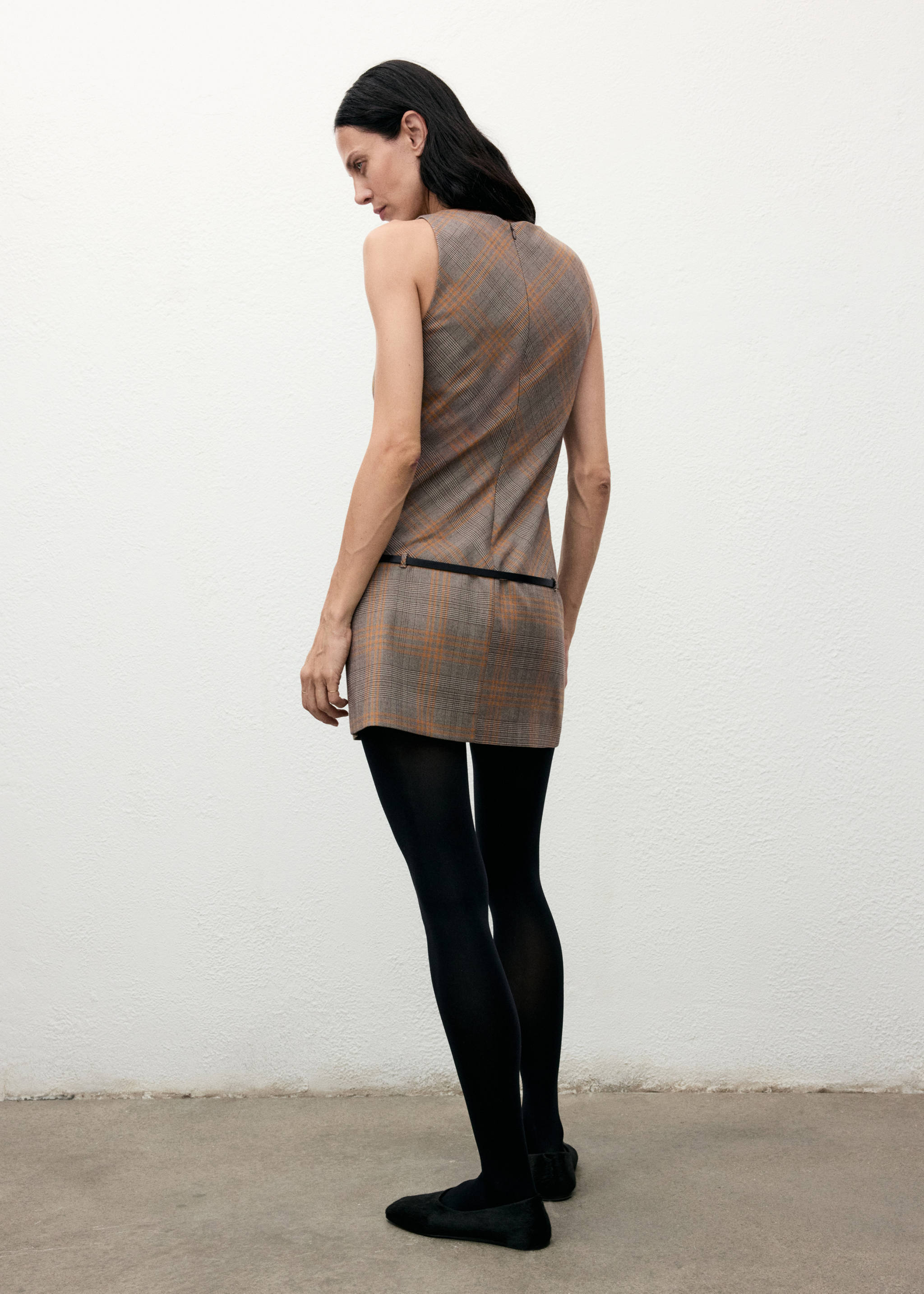 Check belt dress - Reverse of the article