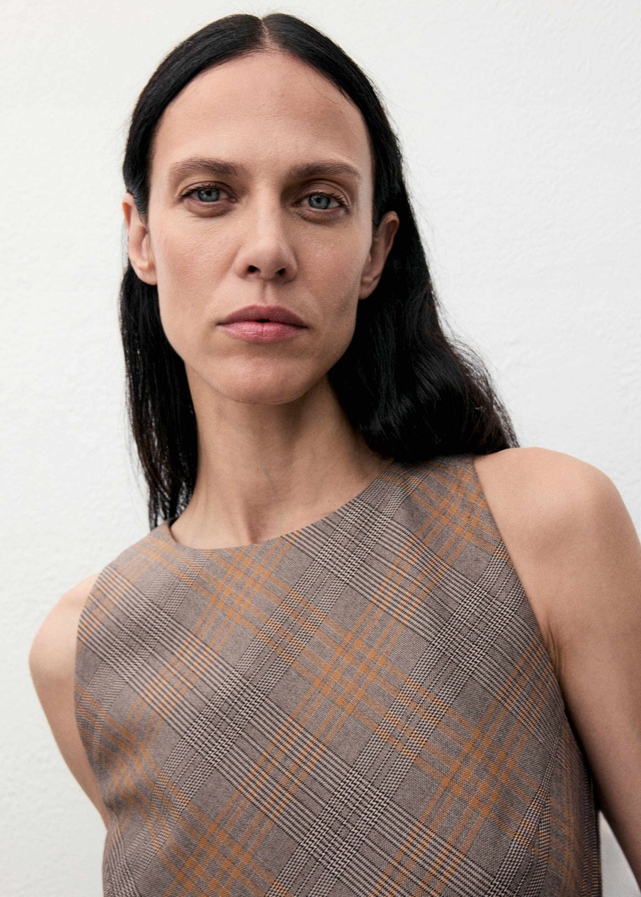 Check belt dress - Details of the article 1