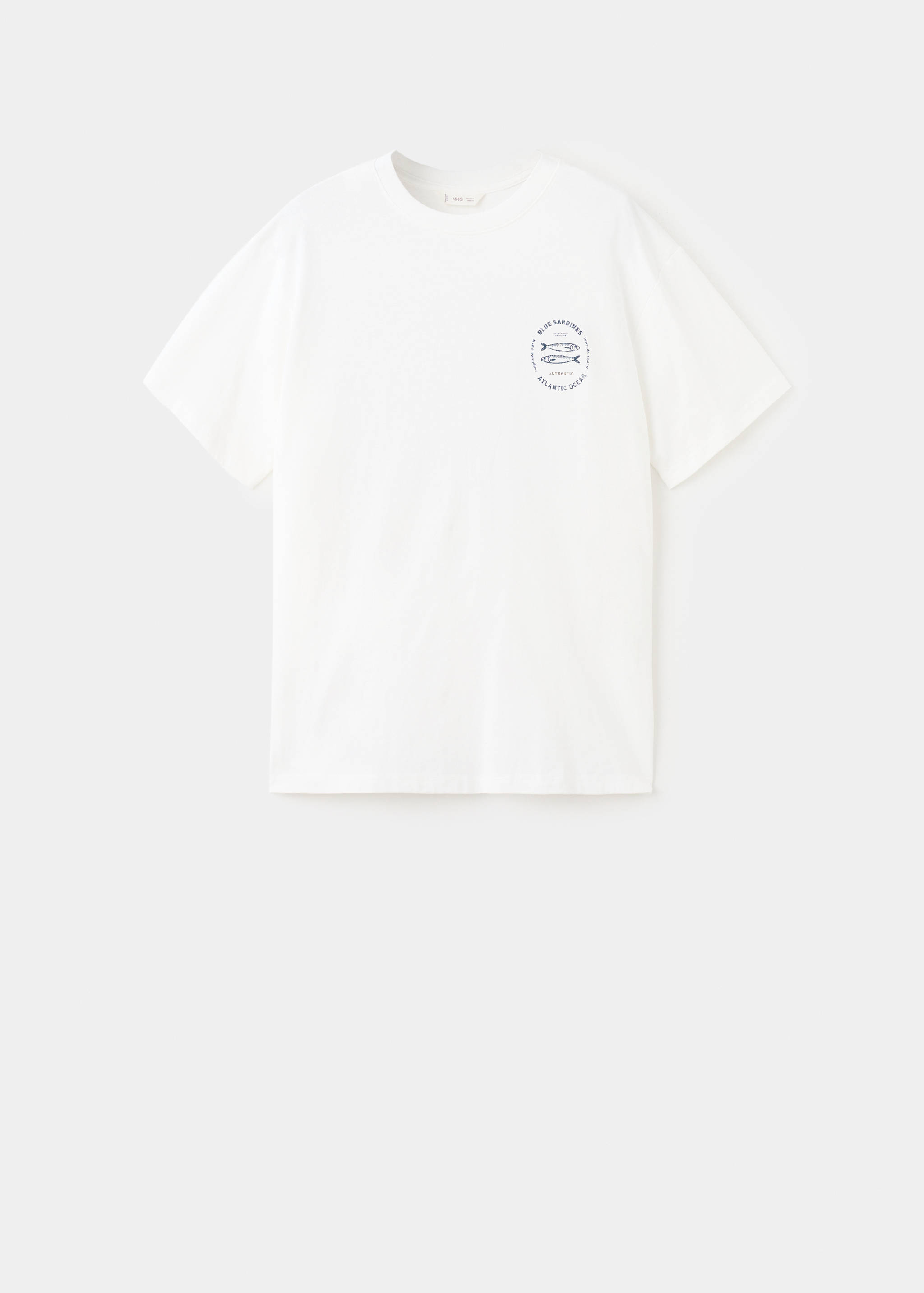 Хлопковая футболка с принтом - Изделие без модели