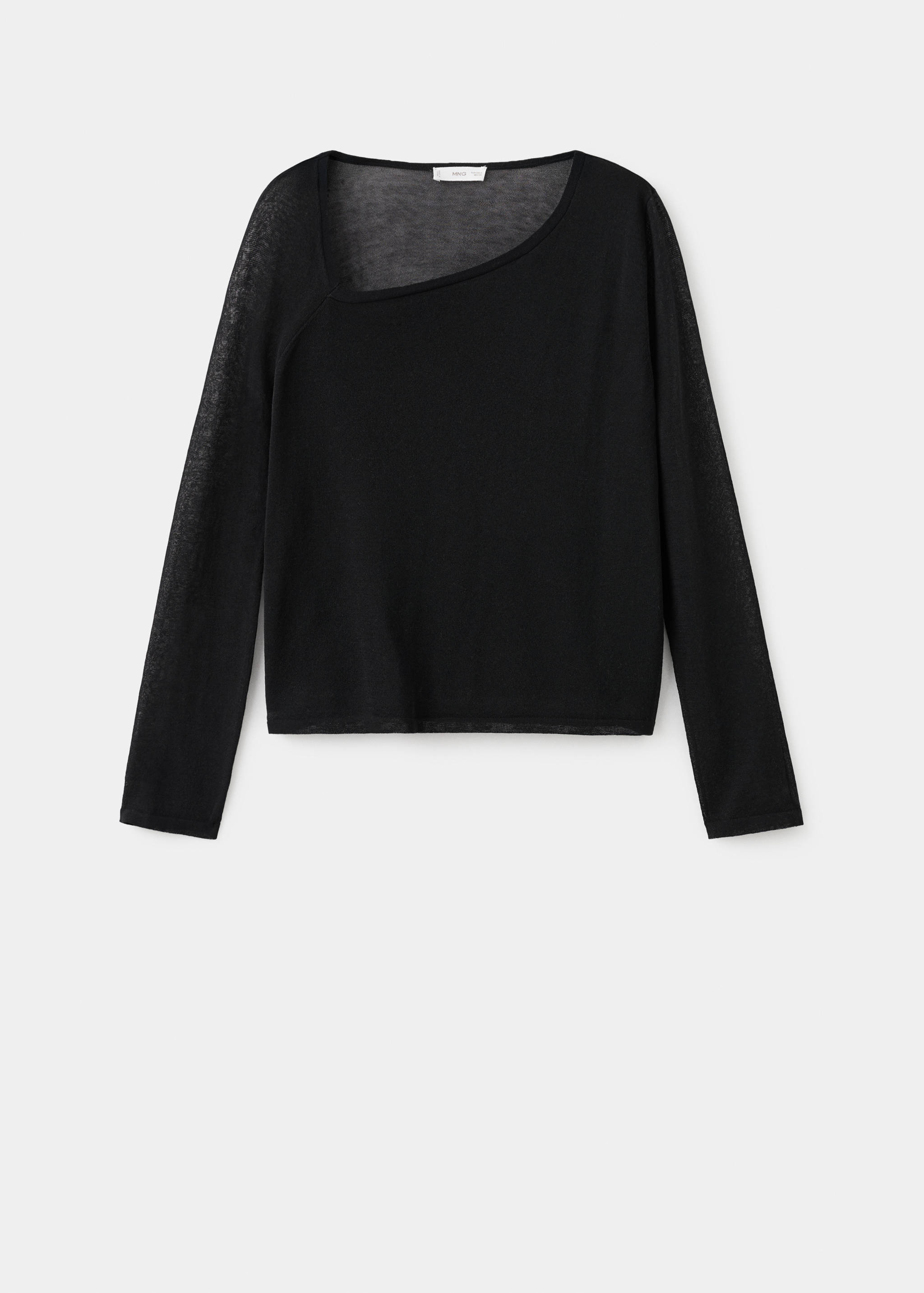 T-shirt with asymmetrical neckline - Article without model