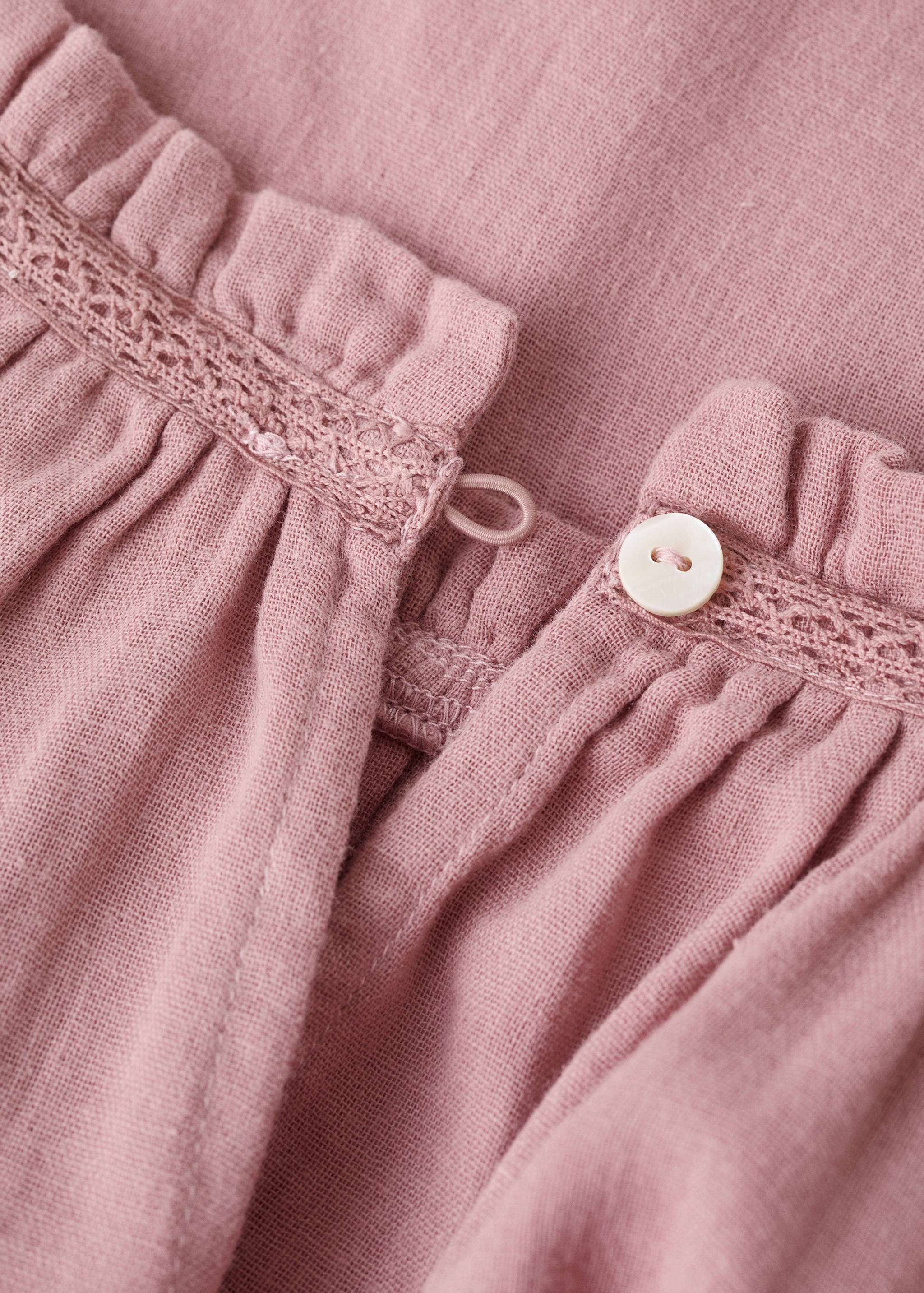 Cotton blouse with floral embroidery - Details of the article 8