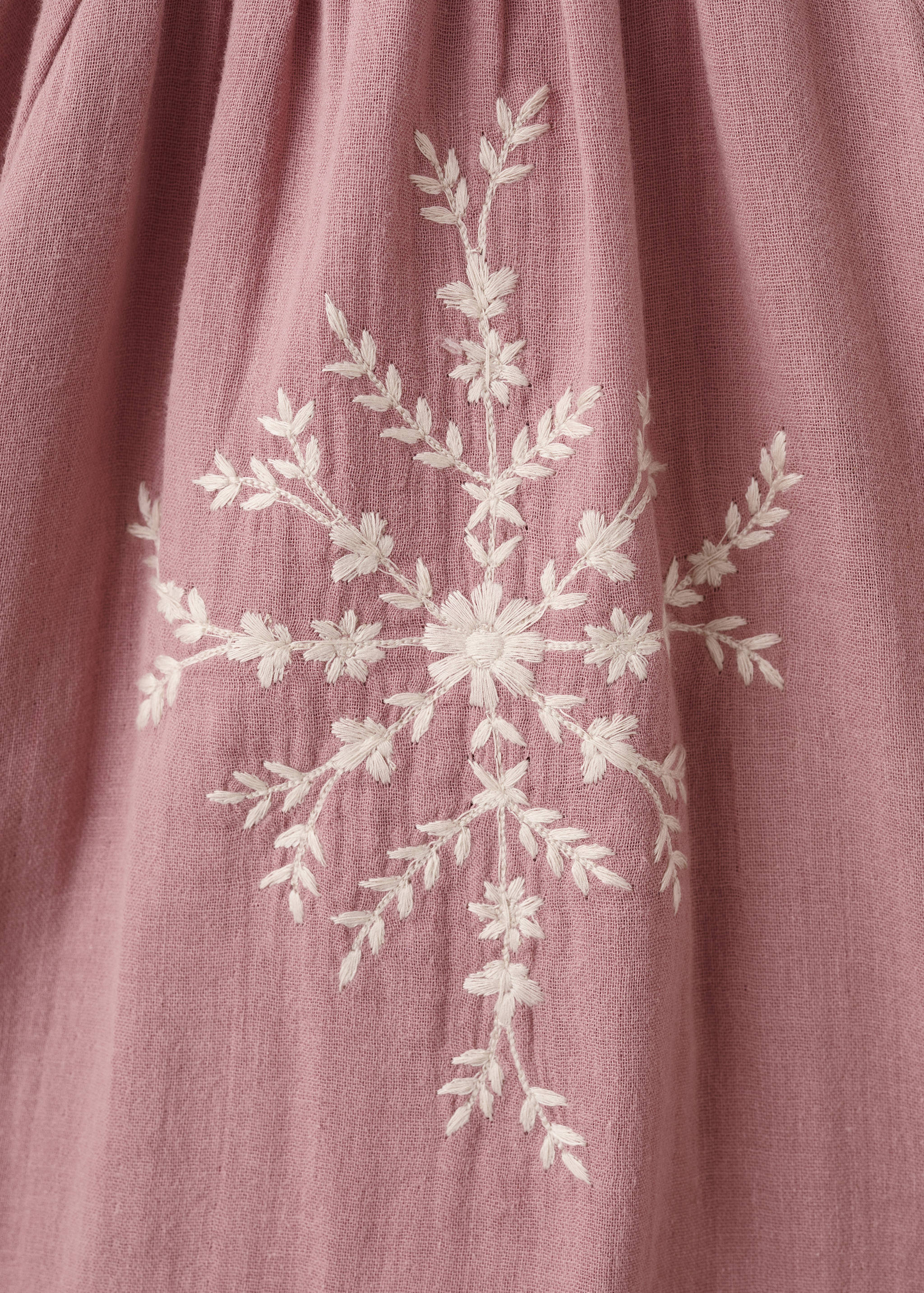 Cotton blouse with floral embroidery - Details of the article 0