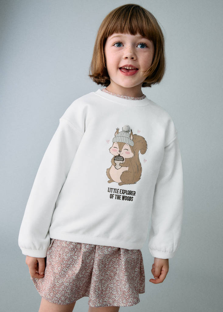 Printed embroidered sweatshirt — Off White