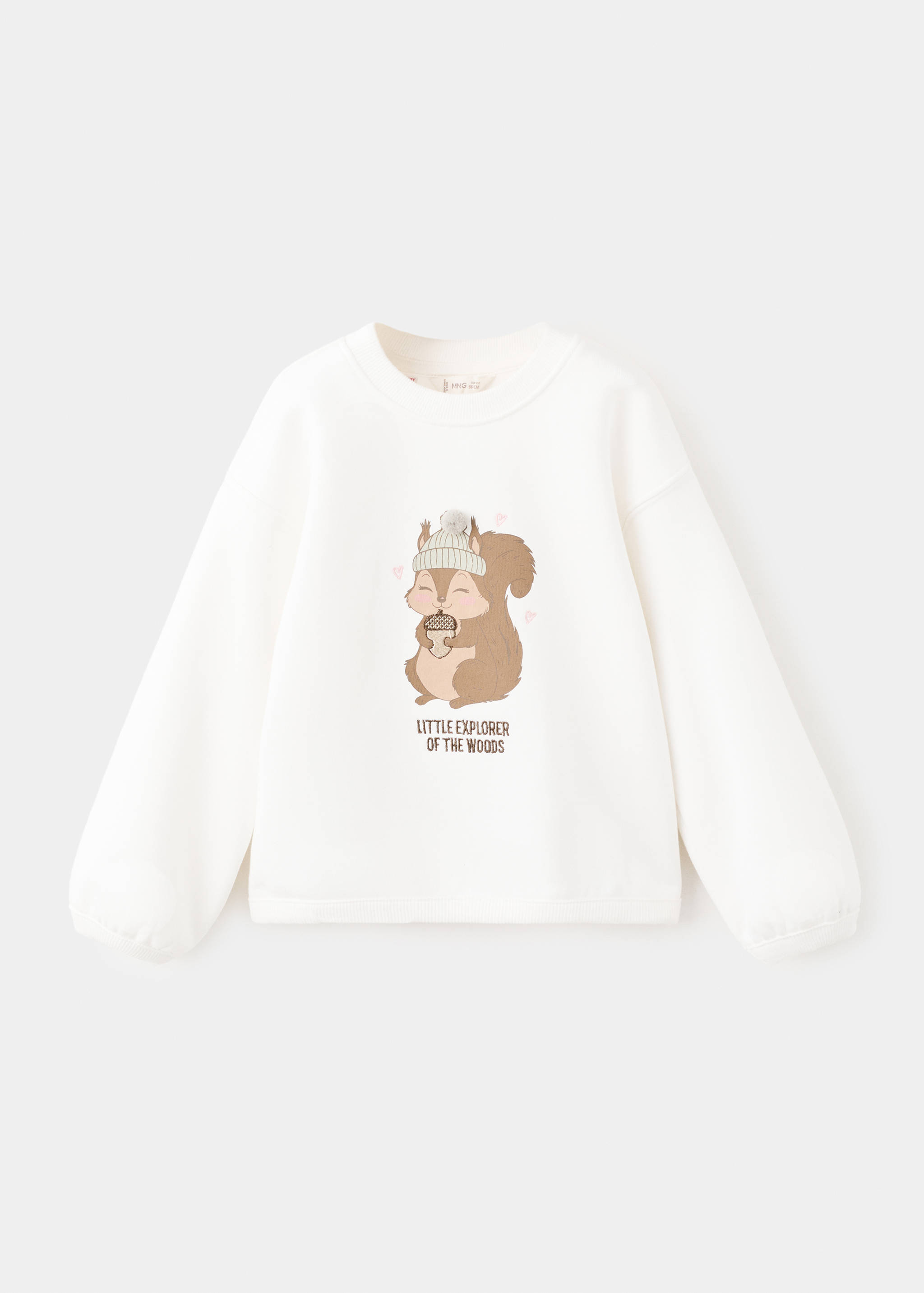 Бродиран суитшърт с принт - Артикул без модел