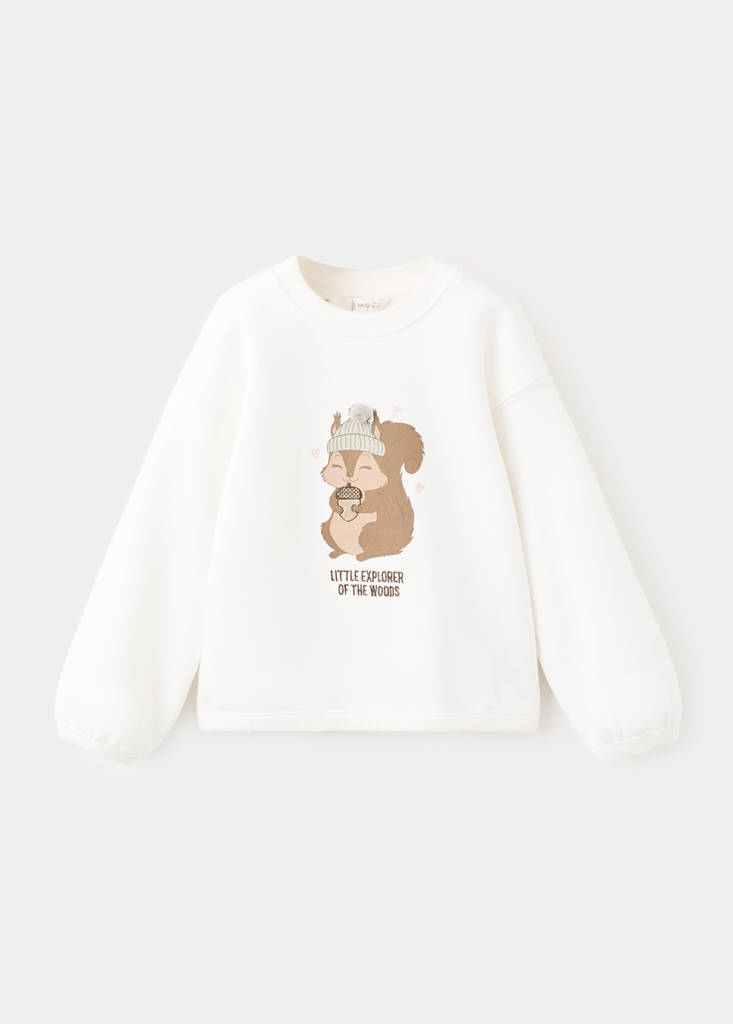 Printed embroidered sweatshirt — Off White