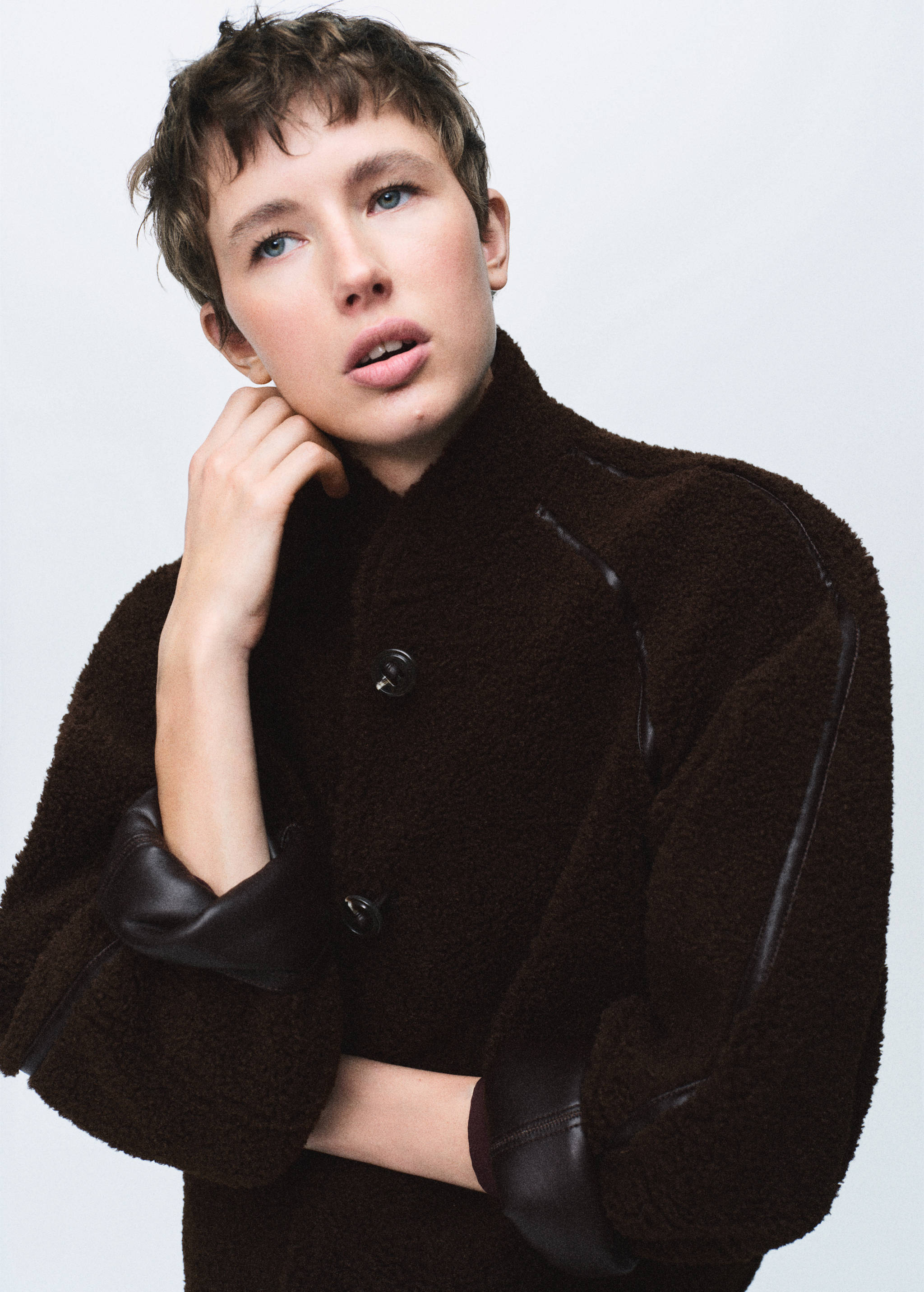 Reversible shearling jacket - Medium plane