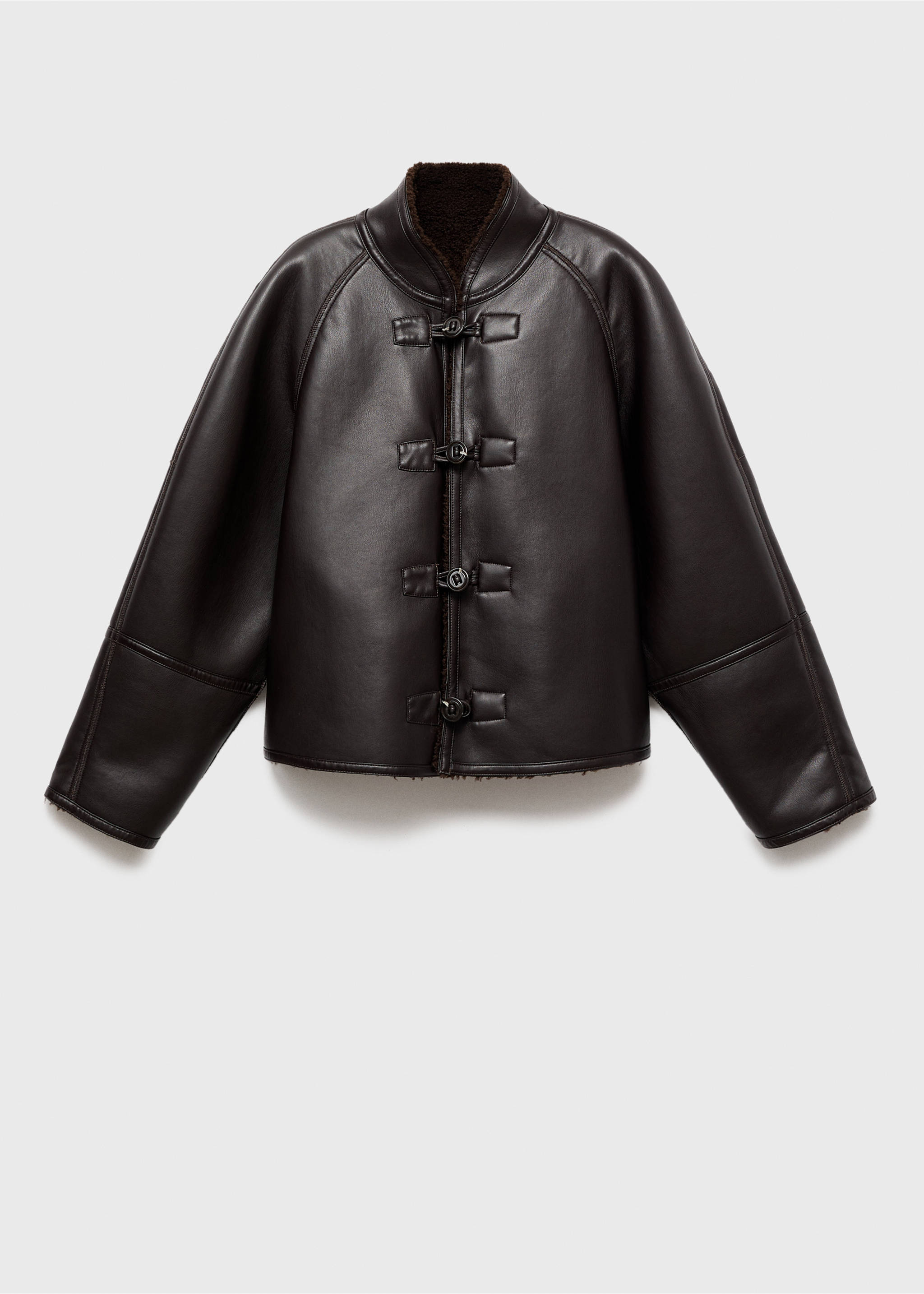 Veste effet mouton réversible - Détail de l'article 8, Noir. Ref: 17067768-00.