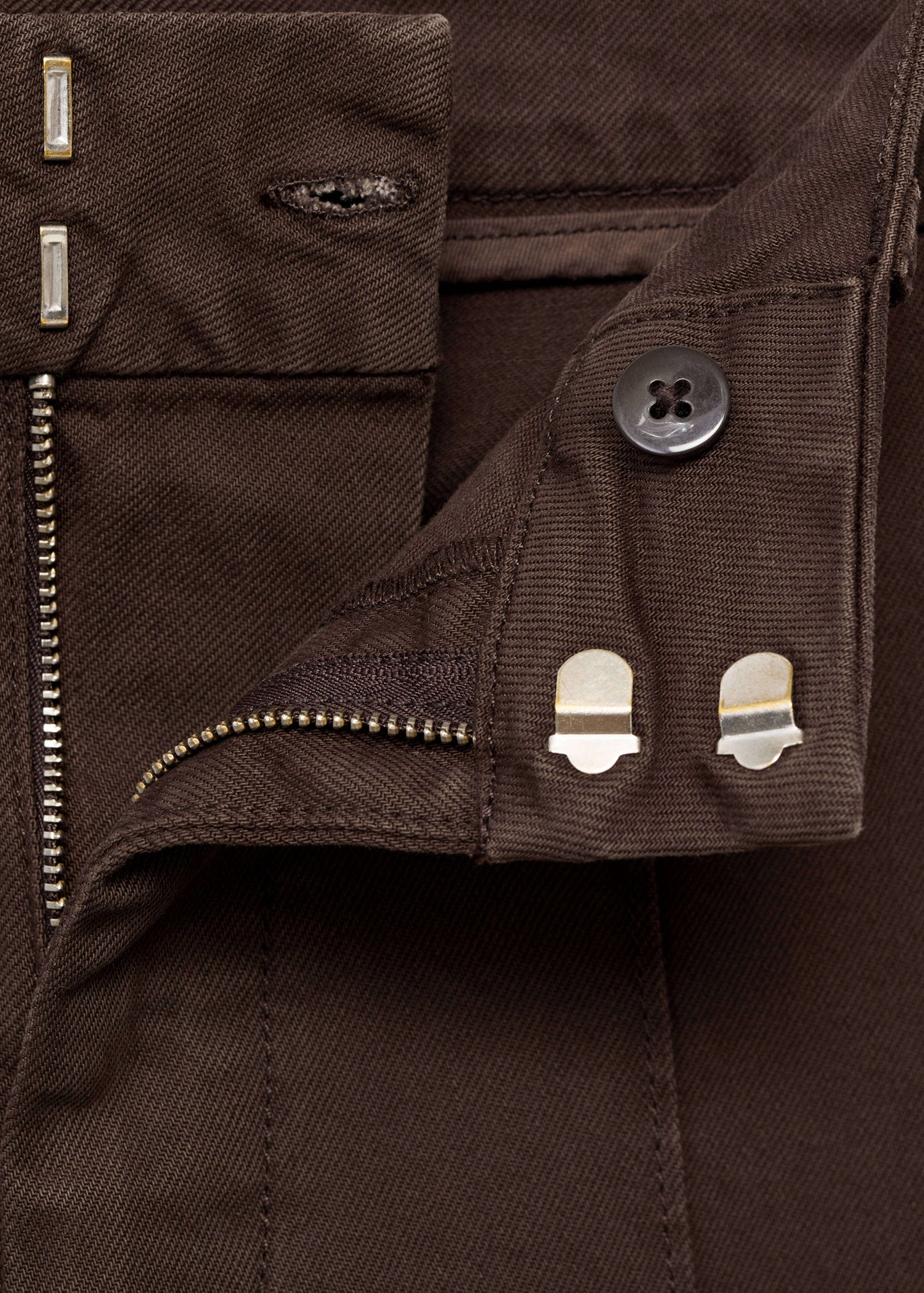 جينز واسع الساق بخصر عالي مع تفاصيل الخياطة - تفاصيل المنتج 8