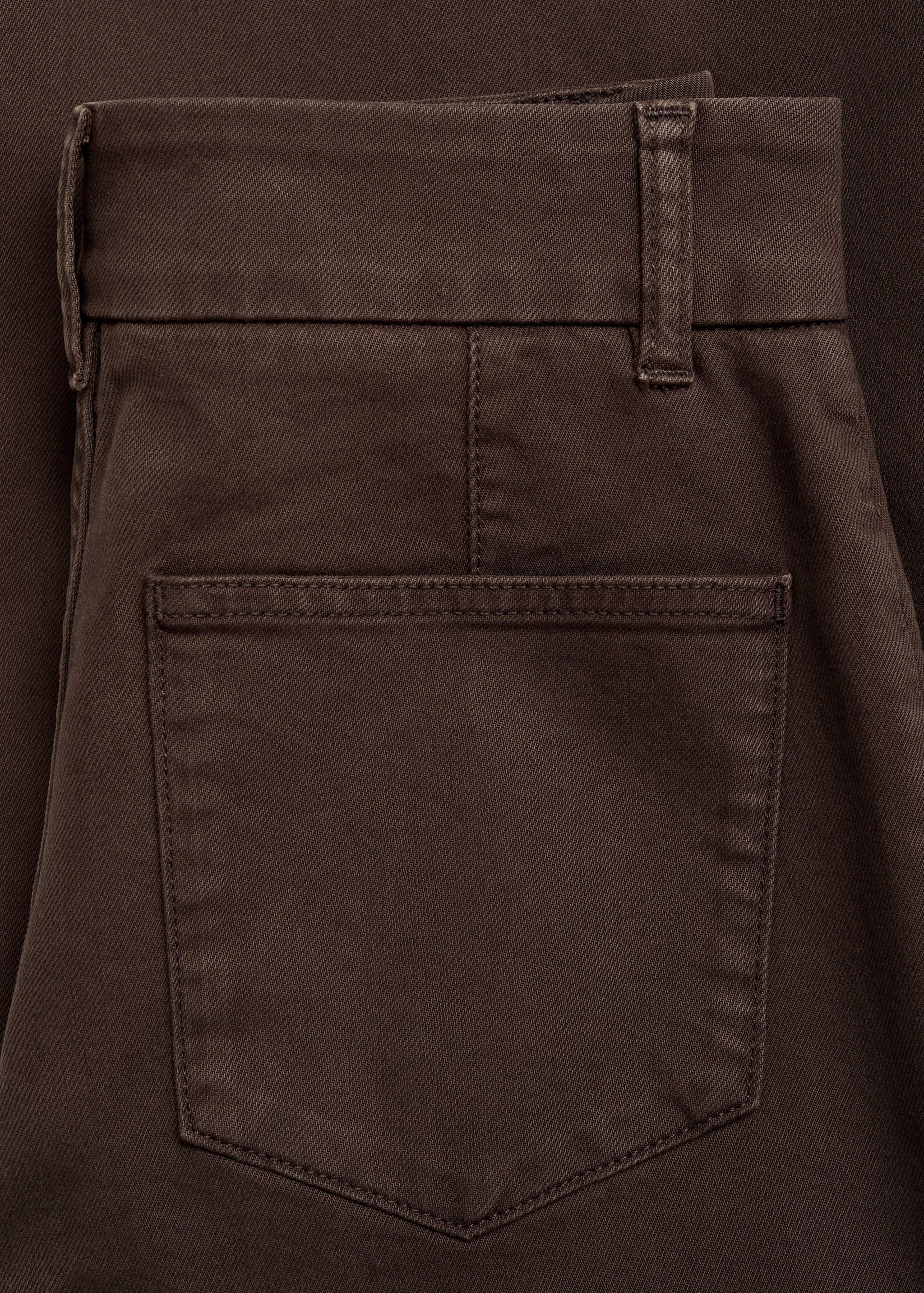 جينز واسع الساق بخصر عالي مع تفاصيل الخياطة - تفاصيل المنتج 0