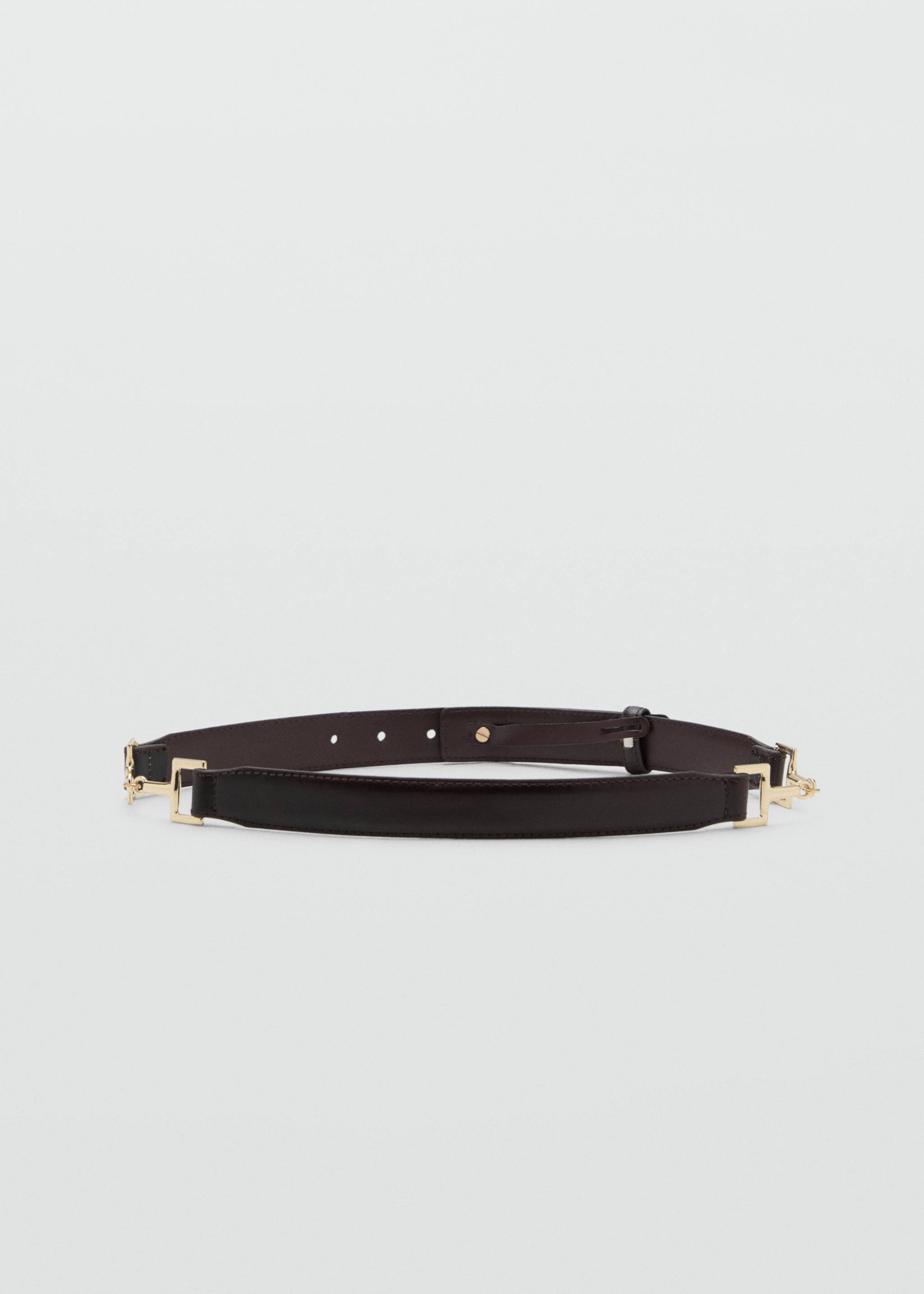 Leather belt with metal detail - Article without model