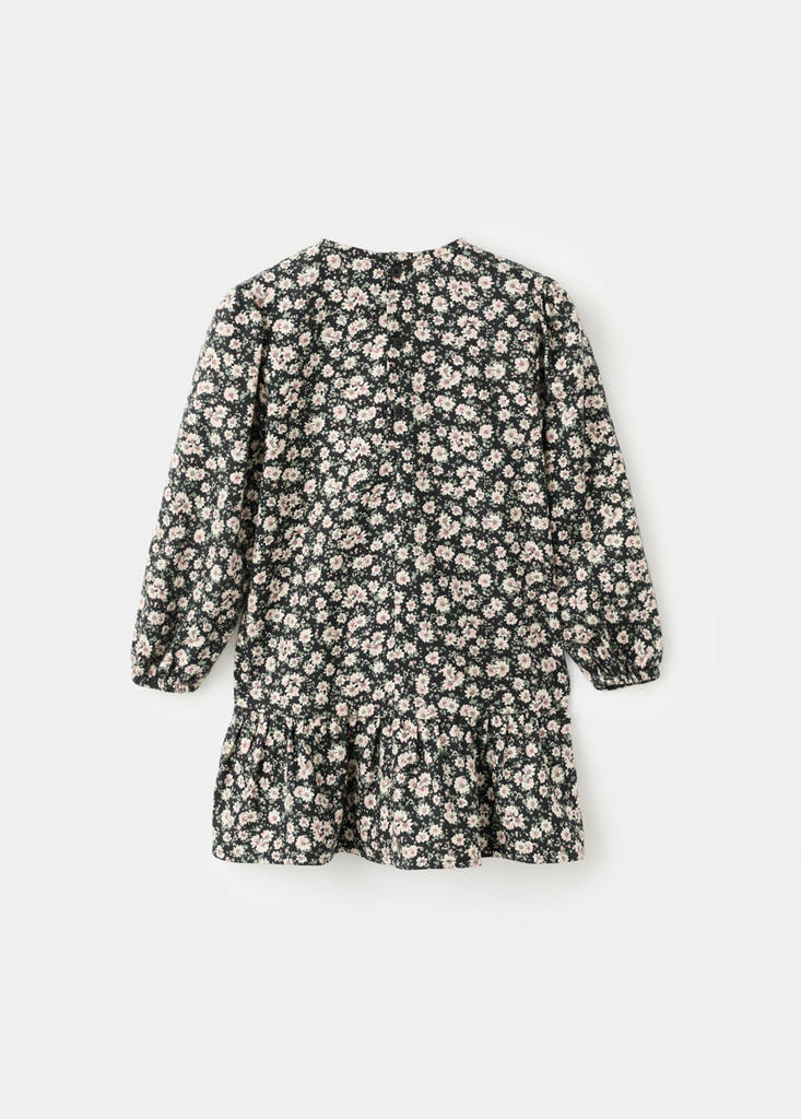 Floral print dress — Black