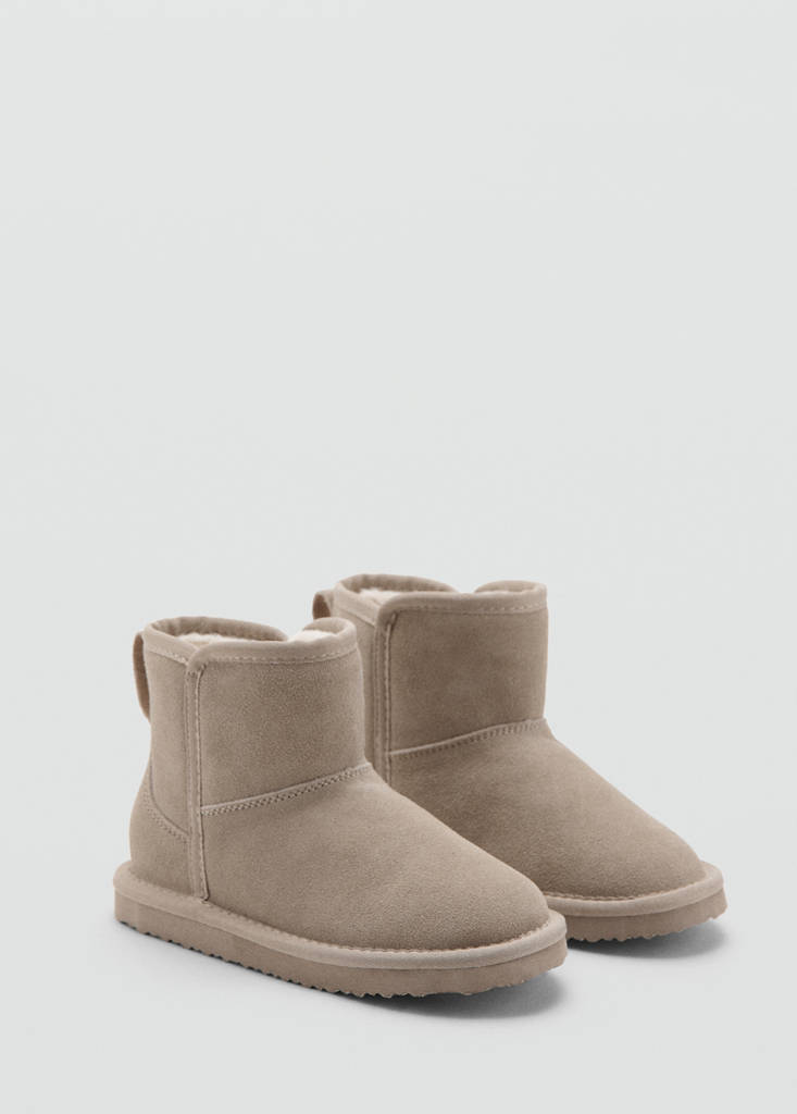 Sheepskin-lined ankle boots — Grey