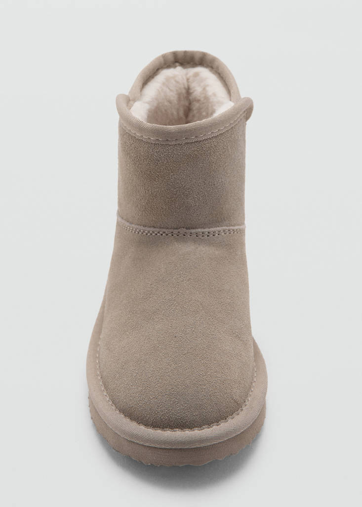 Sheepskin-lined ankle boots — Grey