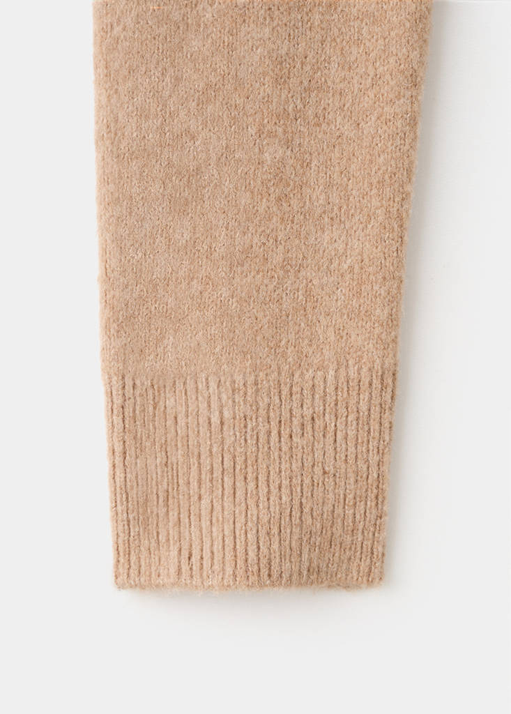 Knitted button cardigan — Medium Brown