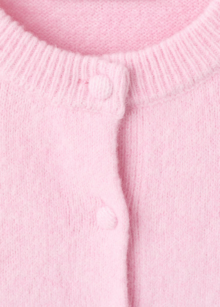 Knitted button cardigan — Pink