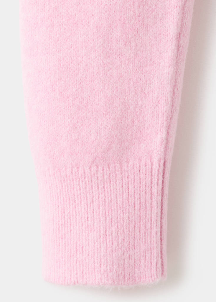 Knitted button cardigan — Pink