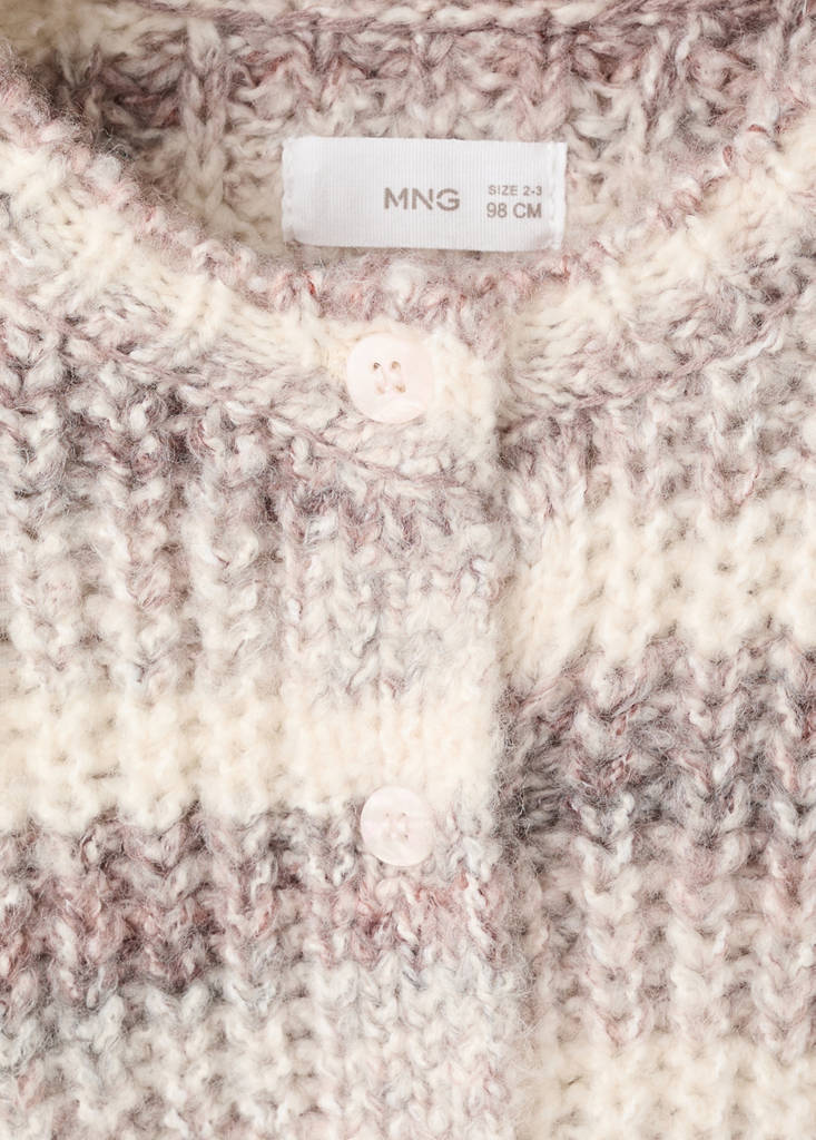 Striped flecked sweater — Wine