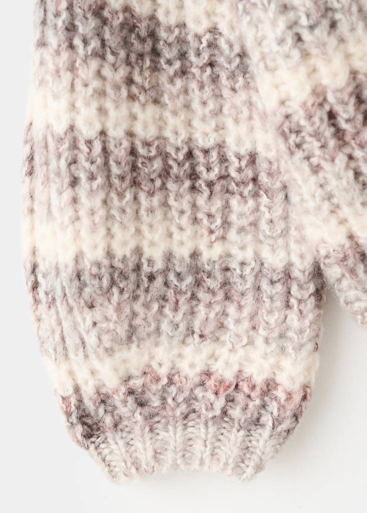 Striped flecked sweater — Wine