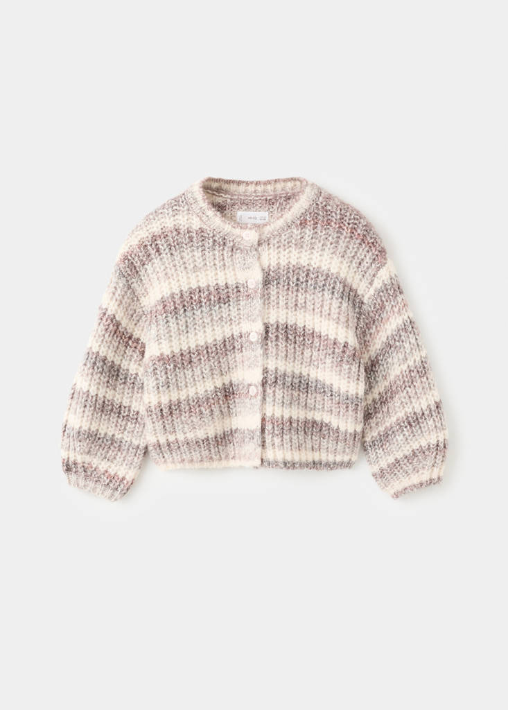 Striped flecked sweater — Wine