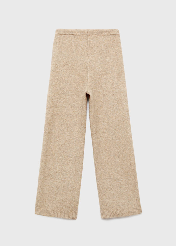 Straight-leg knitted trousers — Medium Brown
