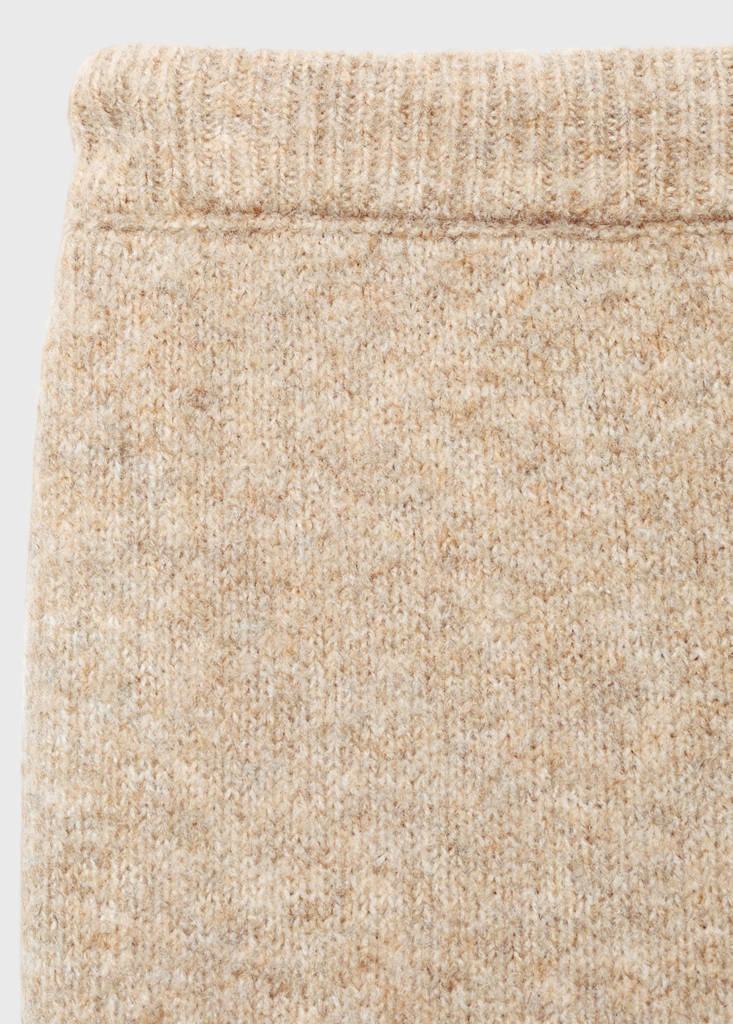 Straight-leg knitted trousers — Medium Brown