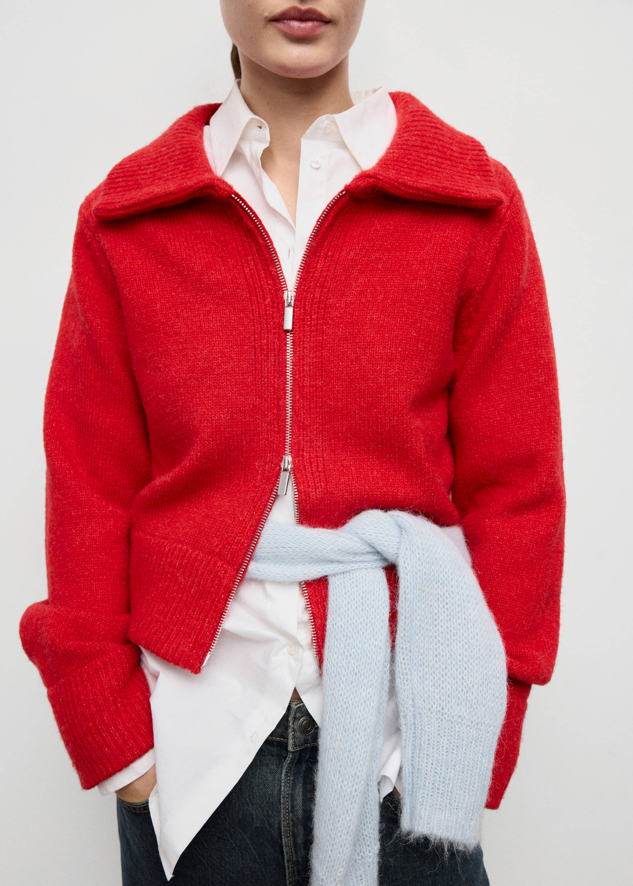 Cardigan with shirt collar - Details of the article 6