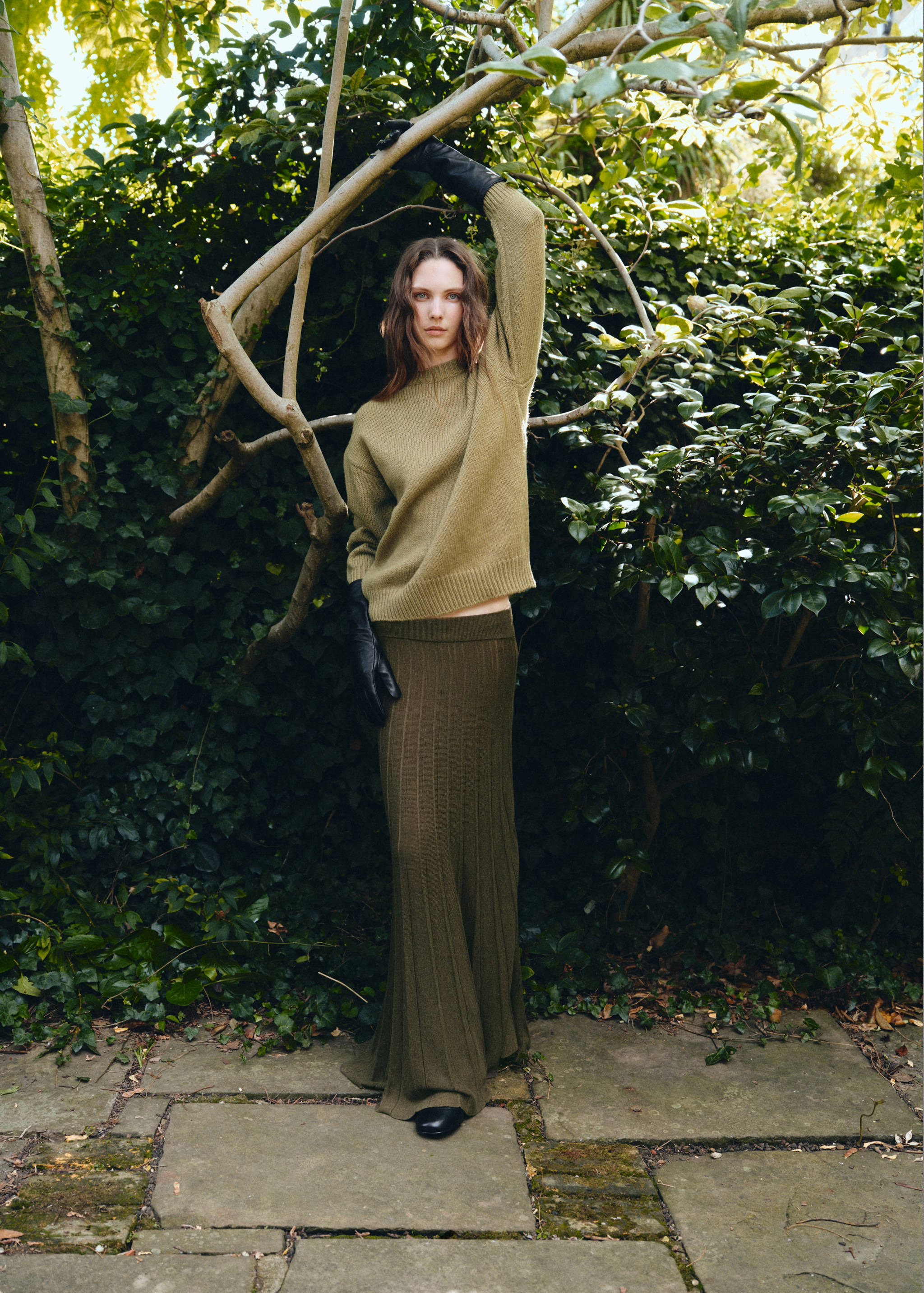 Jupe plissée maille - Plan général