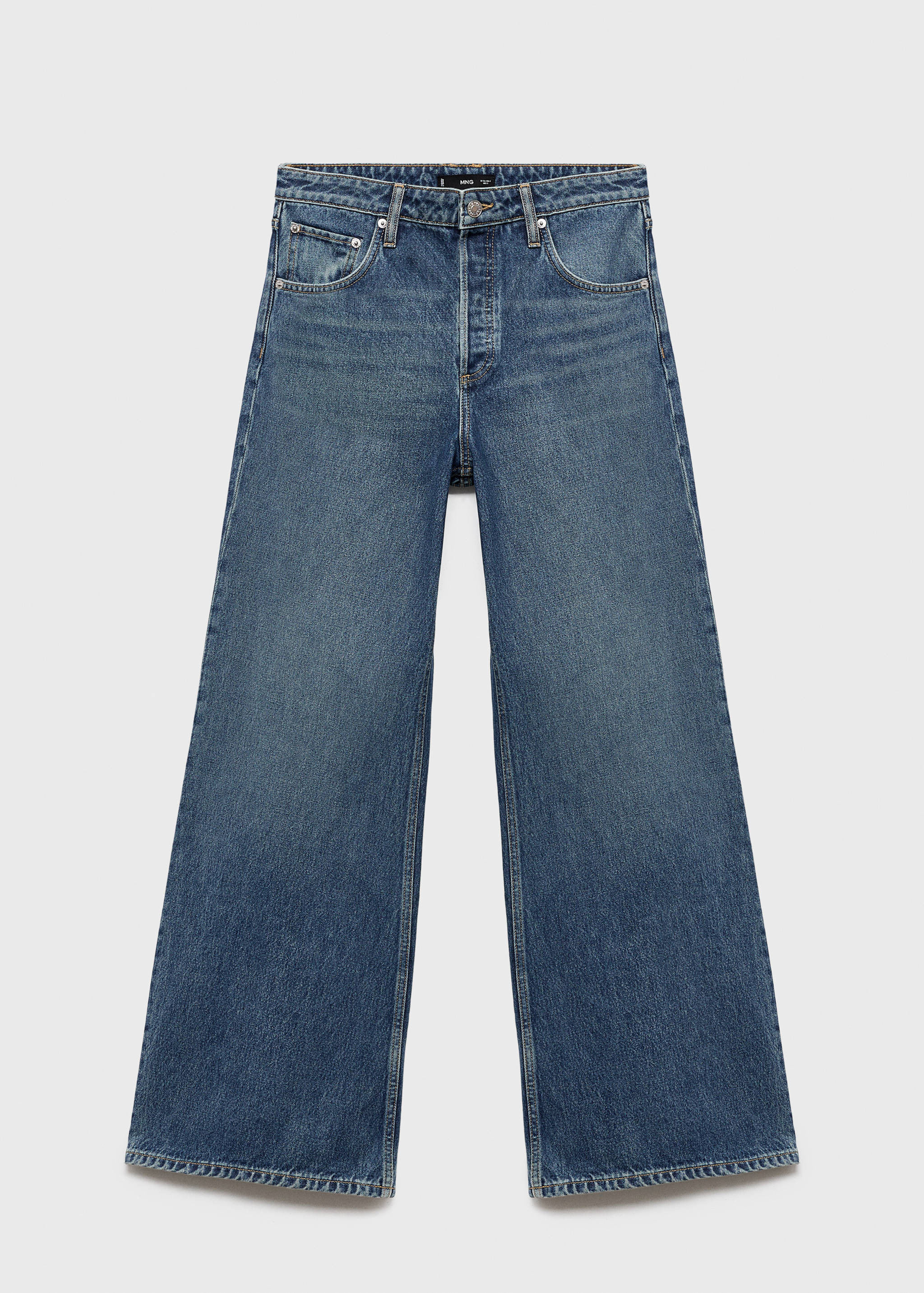 Wide leg jeans with buttons - Article without model