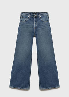 Wide leg jeans with buttons — Dark Blue 7
