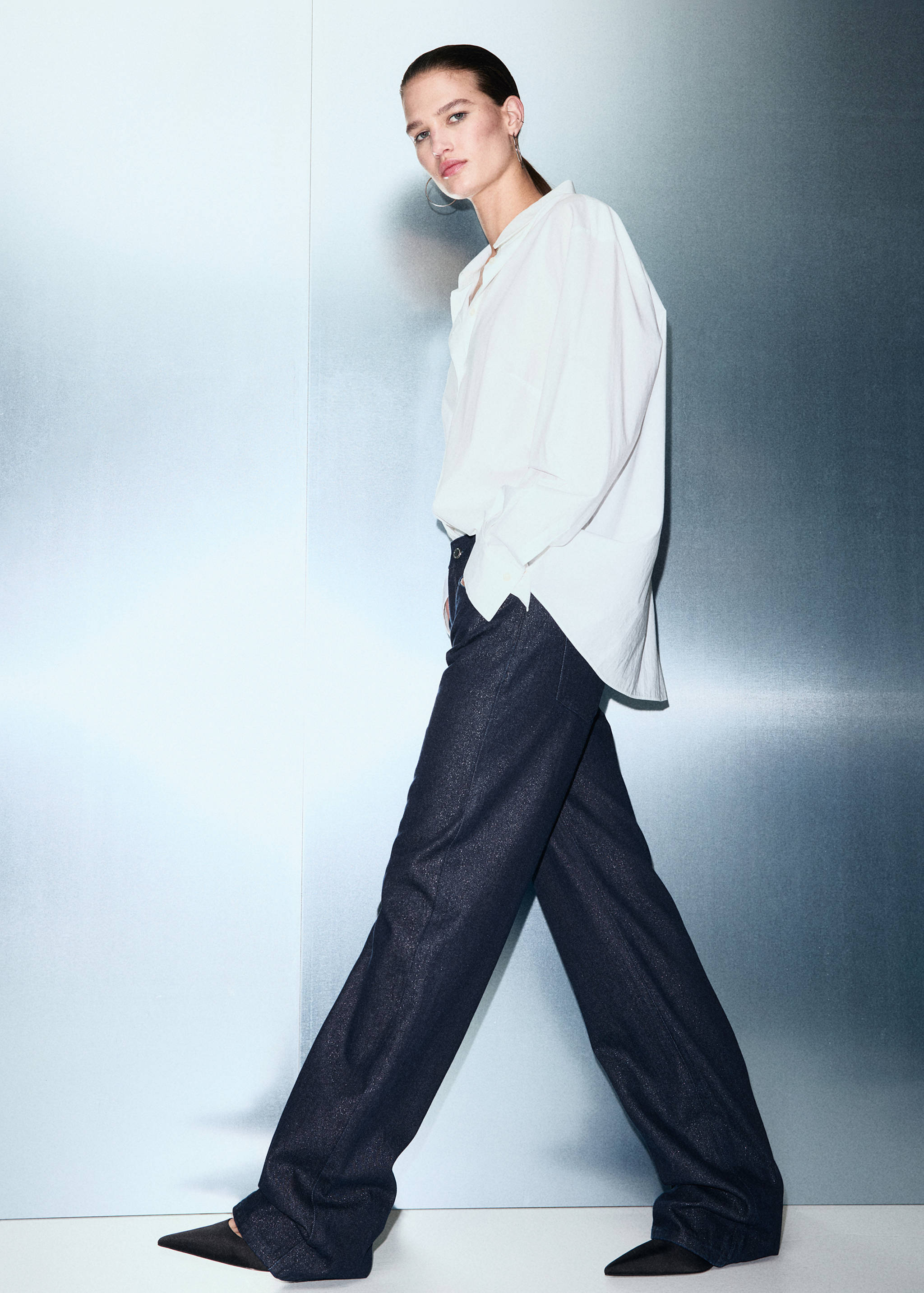 Straight-fit jeans met glitters - Detail van het artikel 2