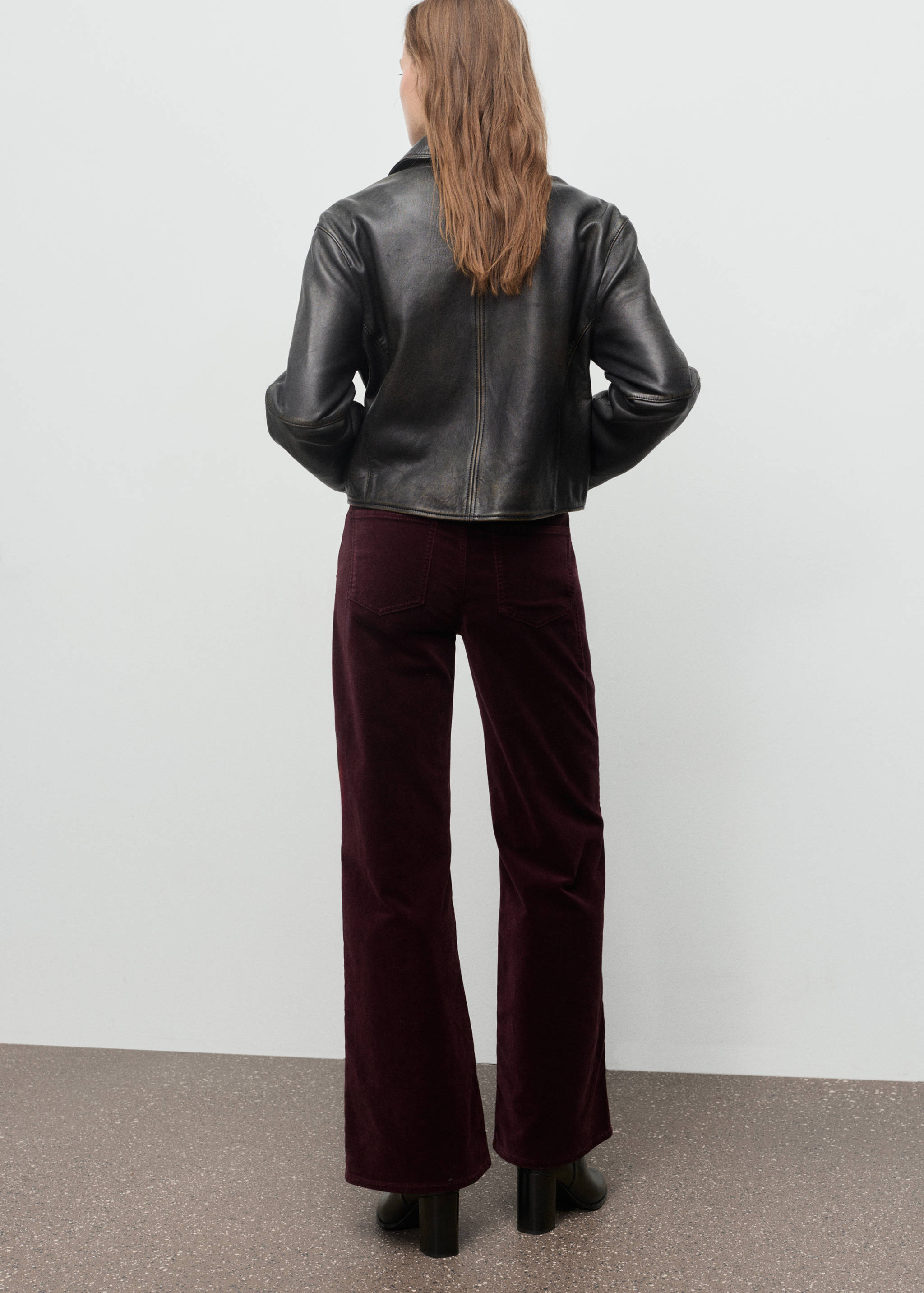 Wide leg velvet jeans - Reverse of the article
