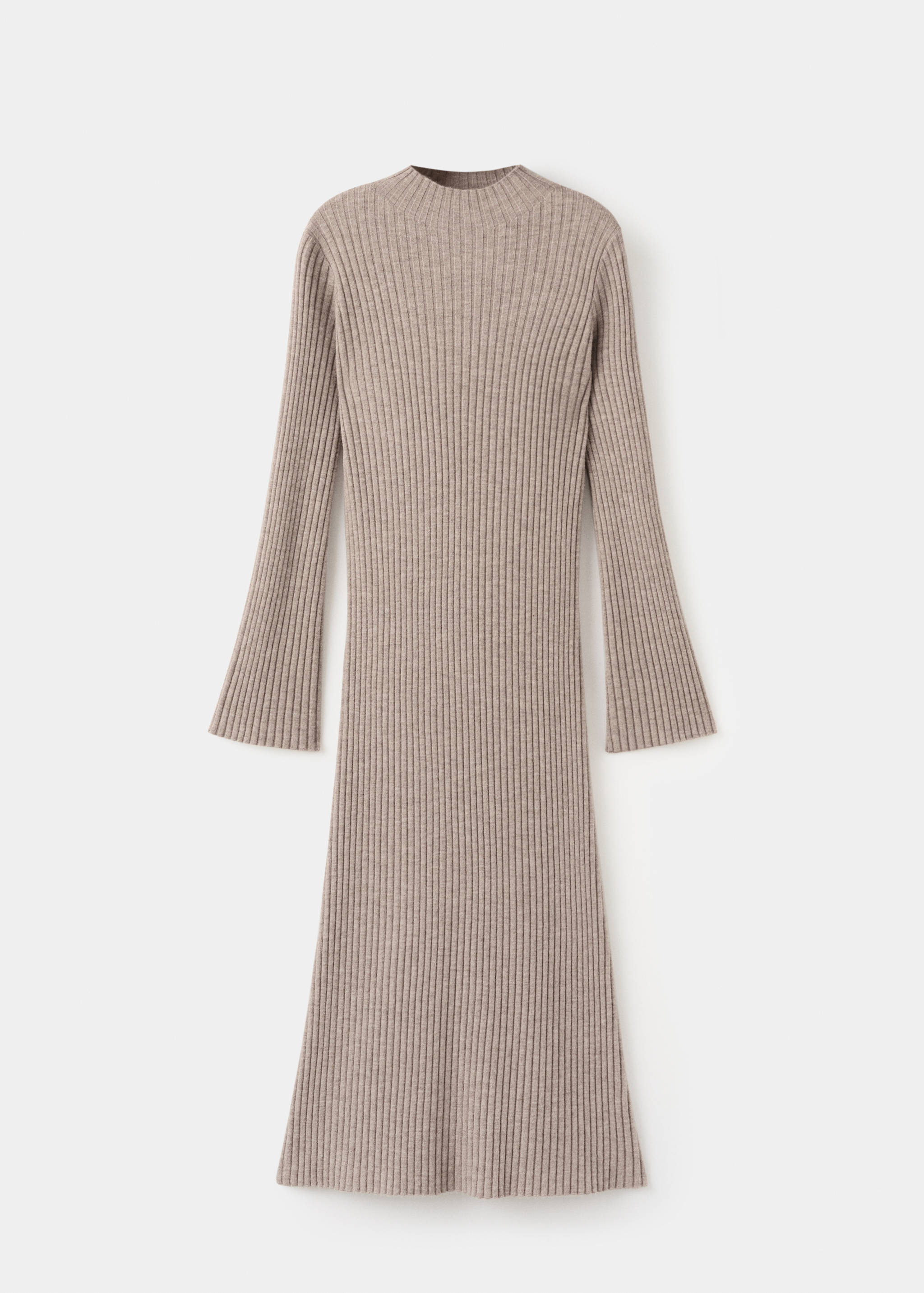 Perkins-neck ribbed dress - Article without model