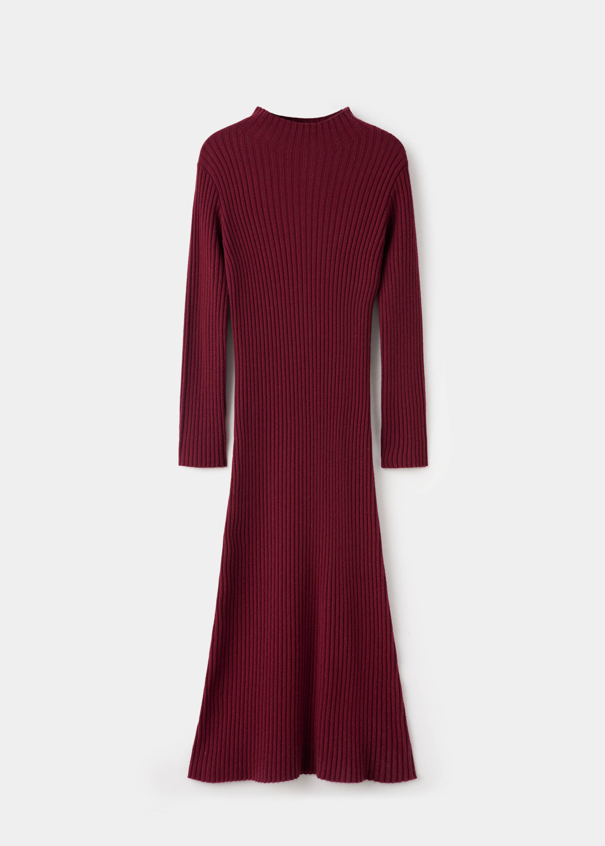 Perkins-neck ribbed dress - Article without model