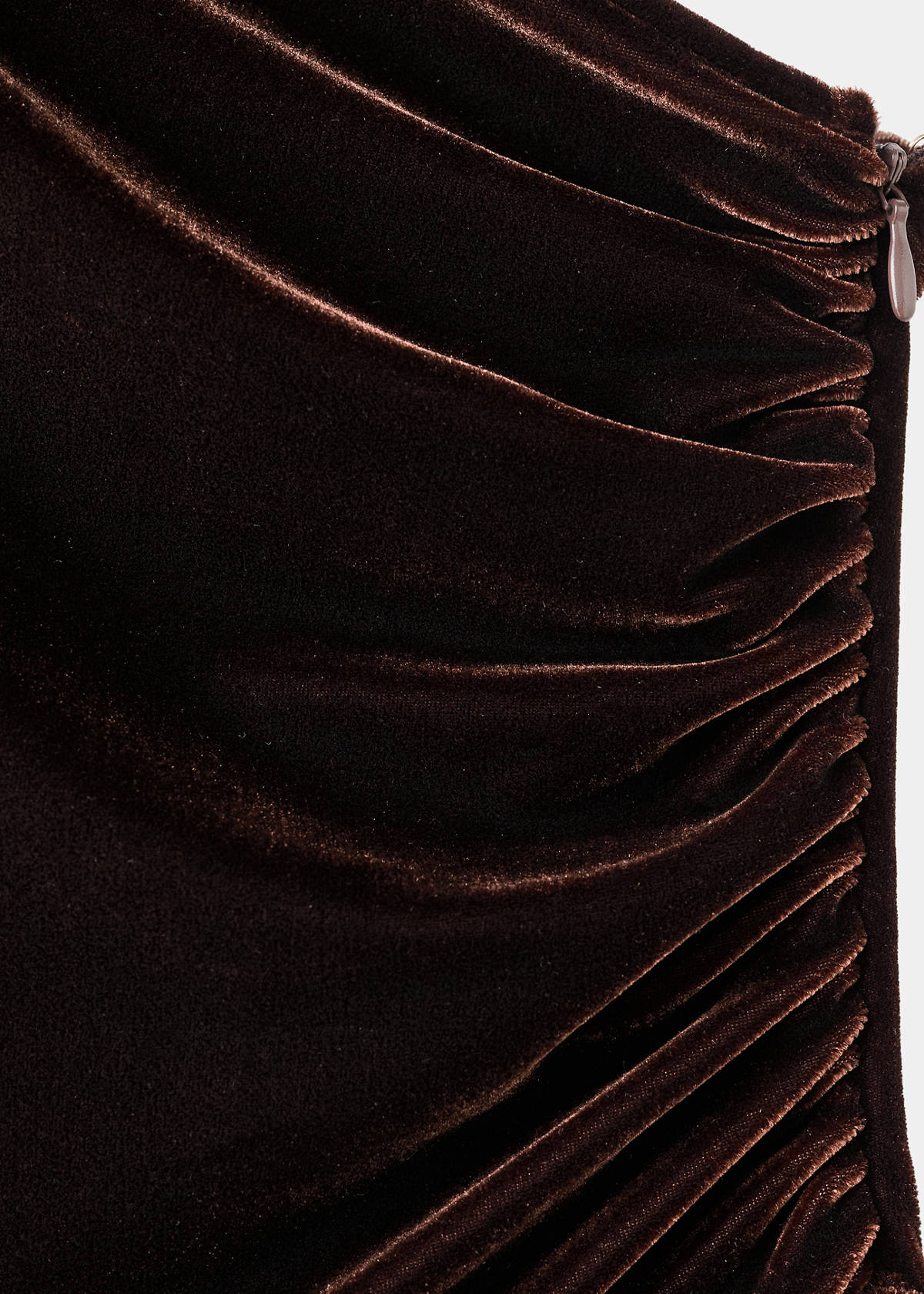 Velvet jumpsuit with metallic detail — Brown