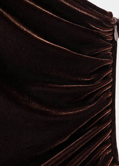 Velvet jumpsuit with metallic detail — Brown 8