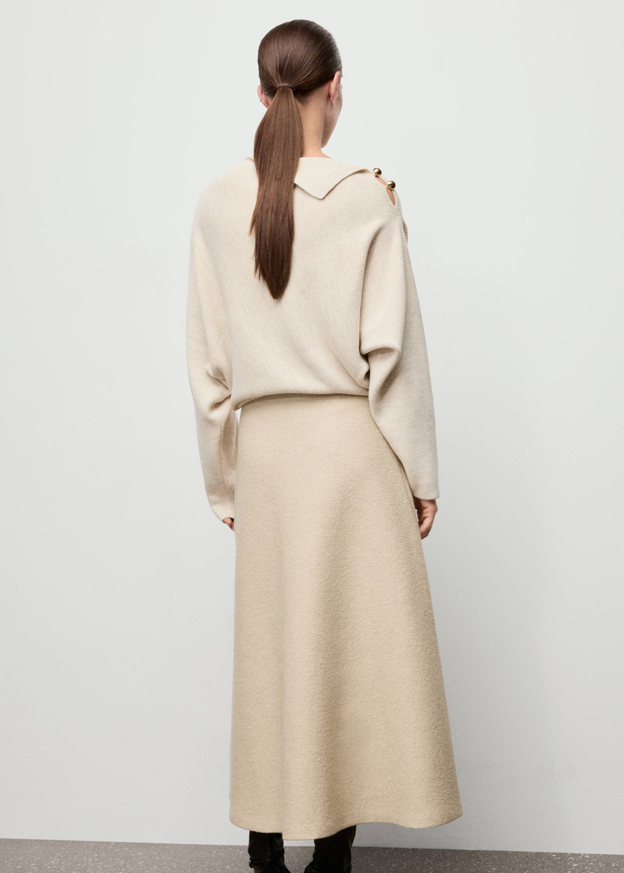 Jupe en laine évasée - Verso de l’article