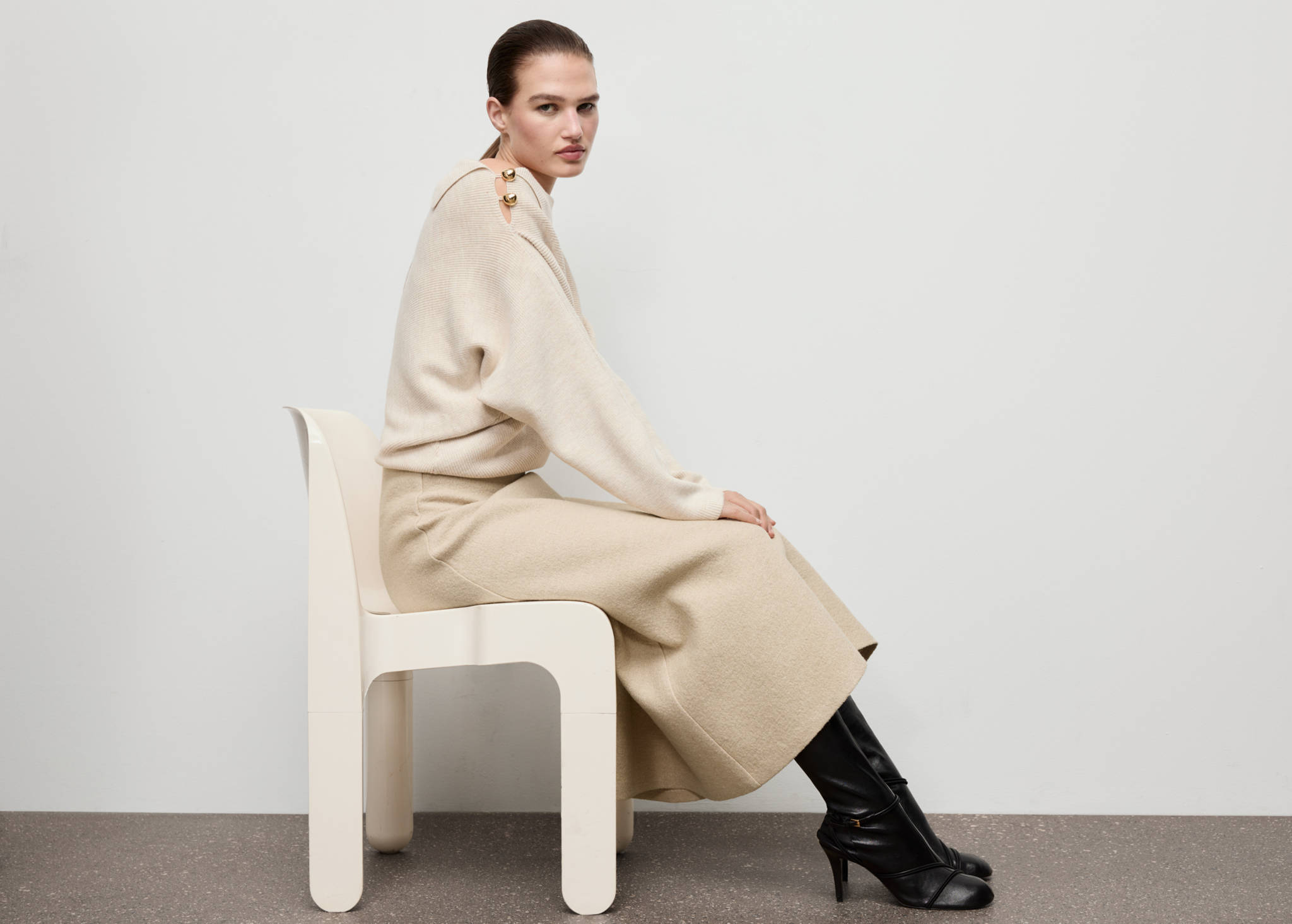 A-line wool skirt - Panoramic plane
