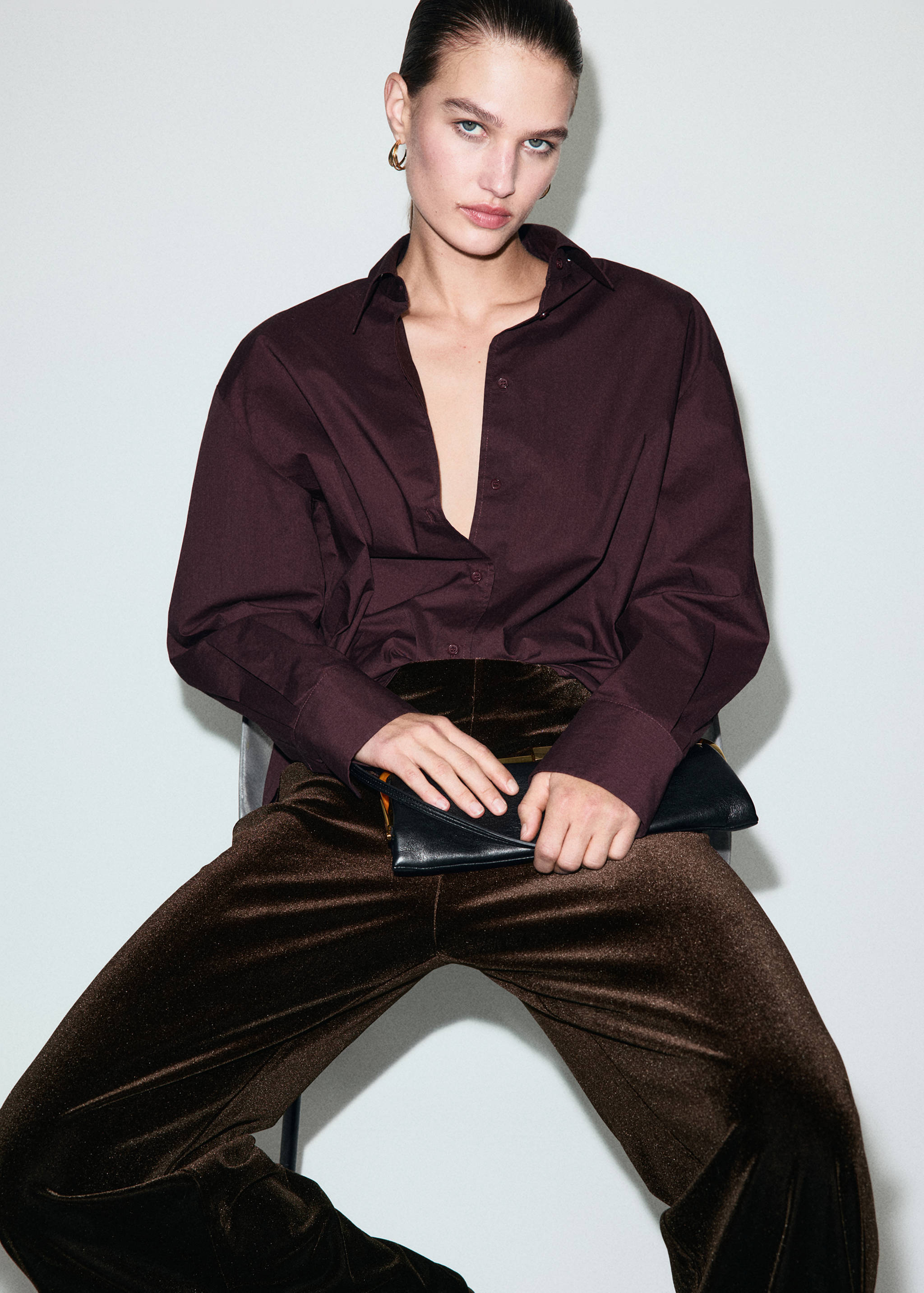 Παντελόνι wide leg βελούδινο - Λεπτομέρεια του προϊόντος 1