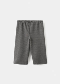 Houndstooth print straight trousers — Brown 5