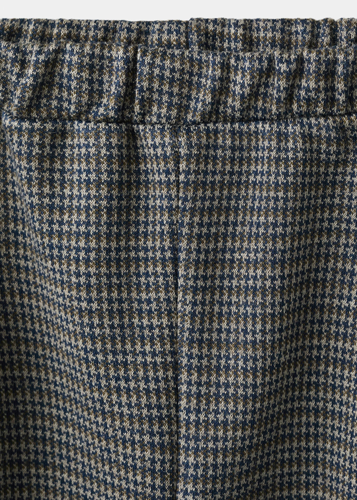 Houndstooth print straight trousers — Brown