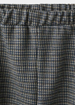 Houndstooth print straight trousers — Brown 4
