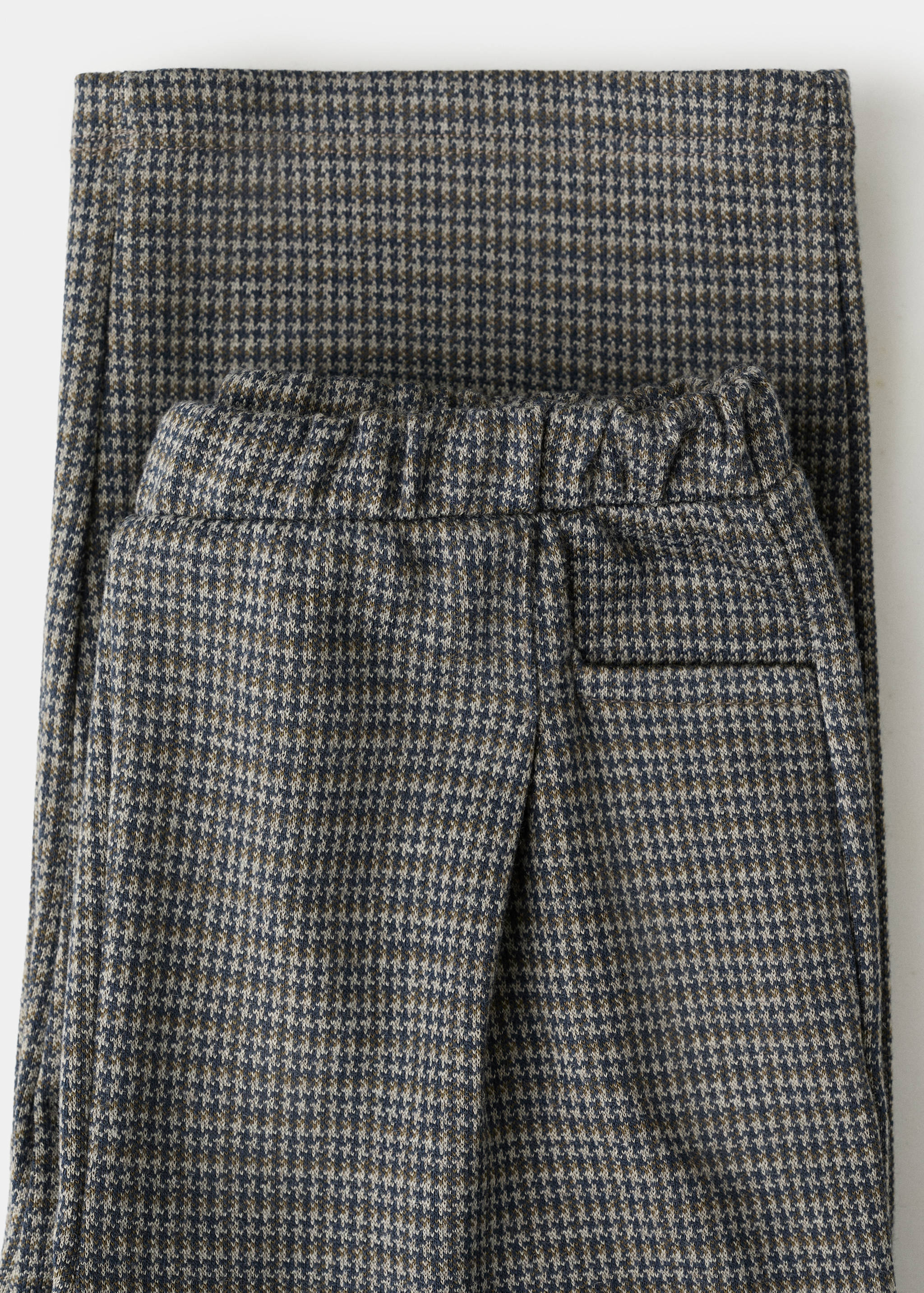 Houndstooth print straight trousers - Details of the article 0