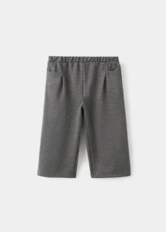 Houndstooth print straight trousers — Brown 3