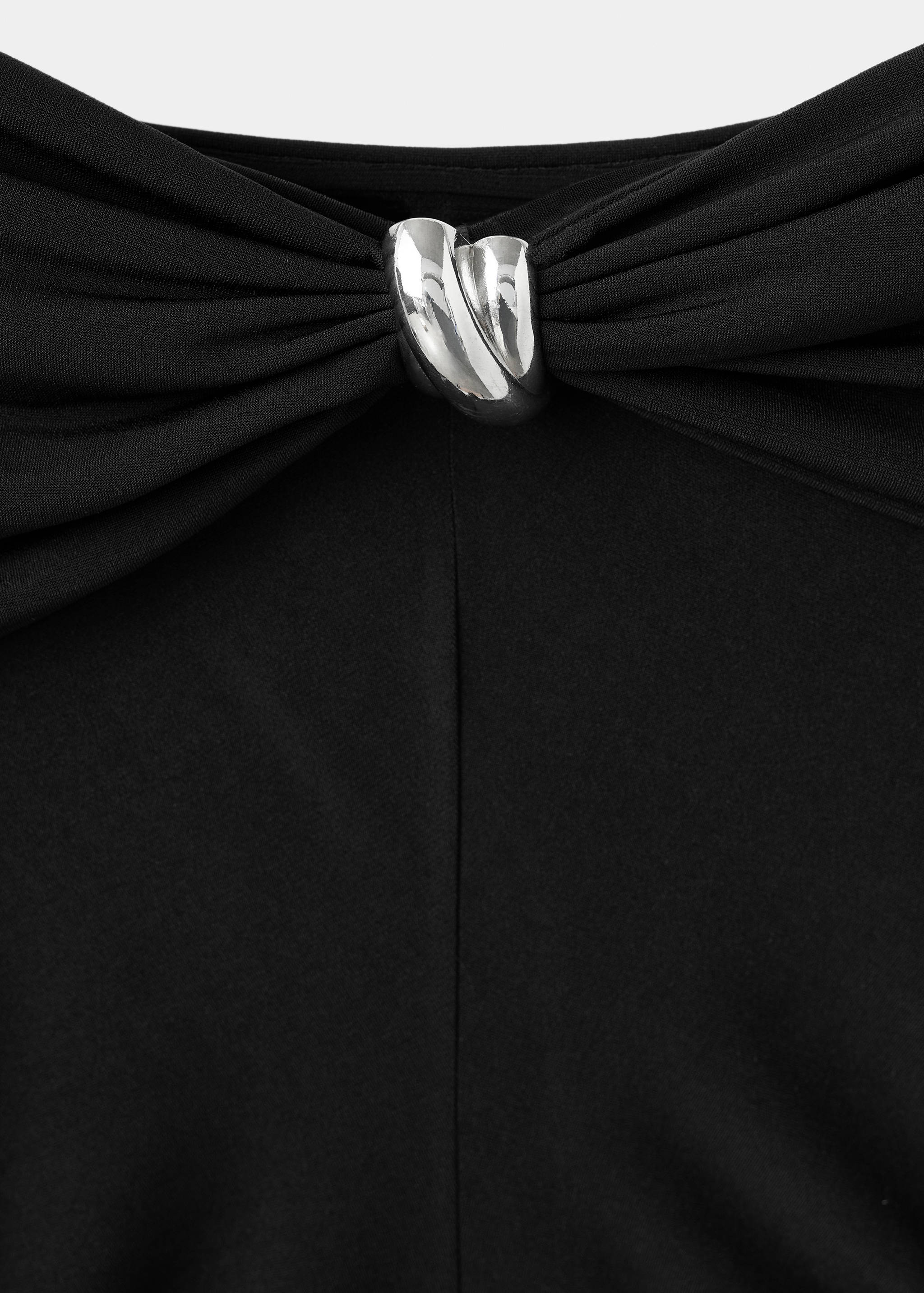 Μπλούζα στράπλες με μεταλλικό στοιχείο - Λεπτομέρεια του προϊόντος 8