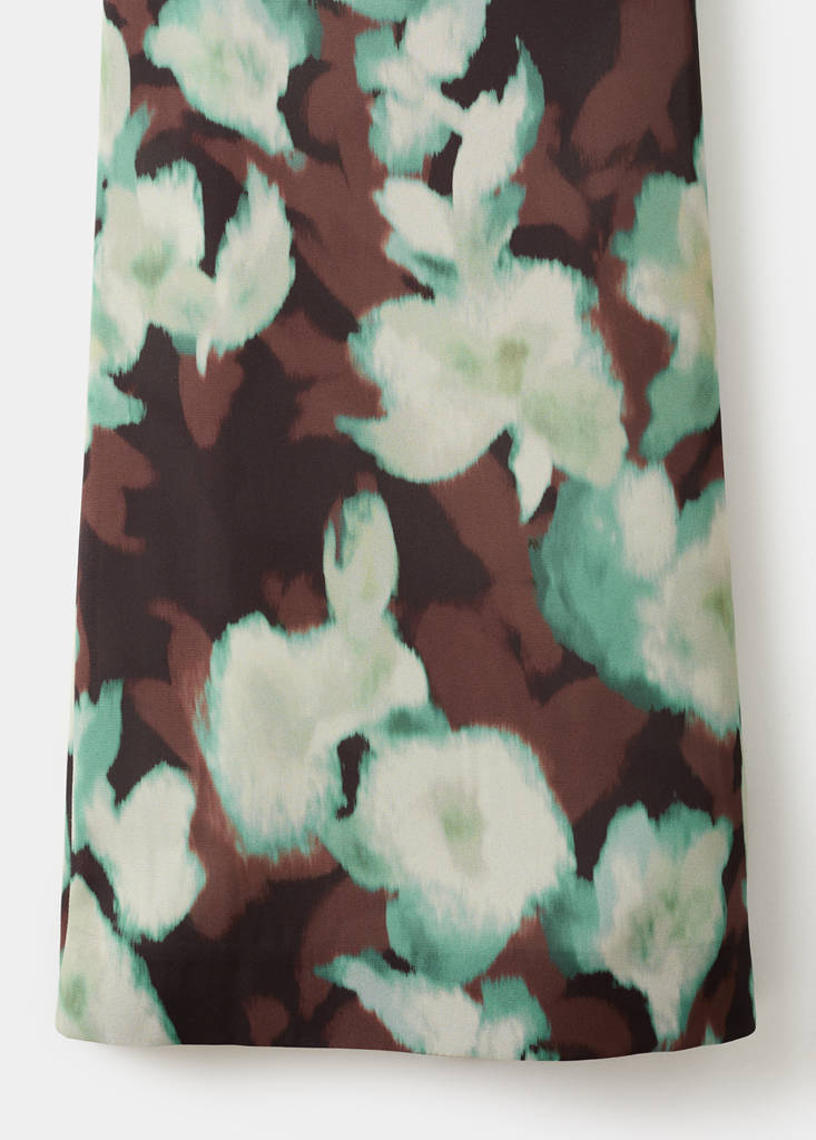 Printed flared trousers — Green