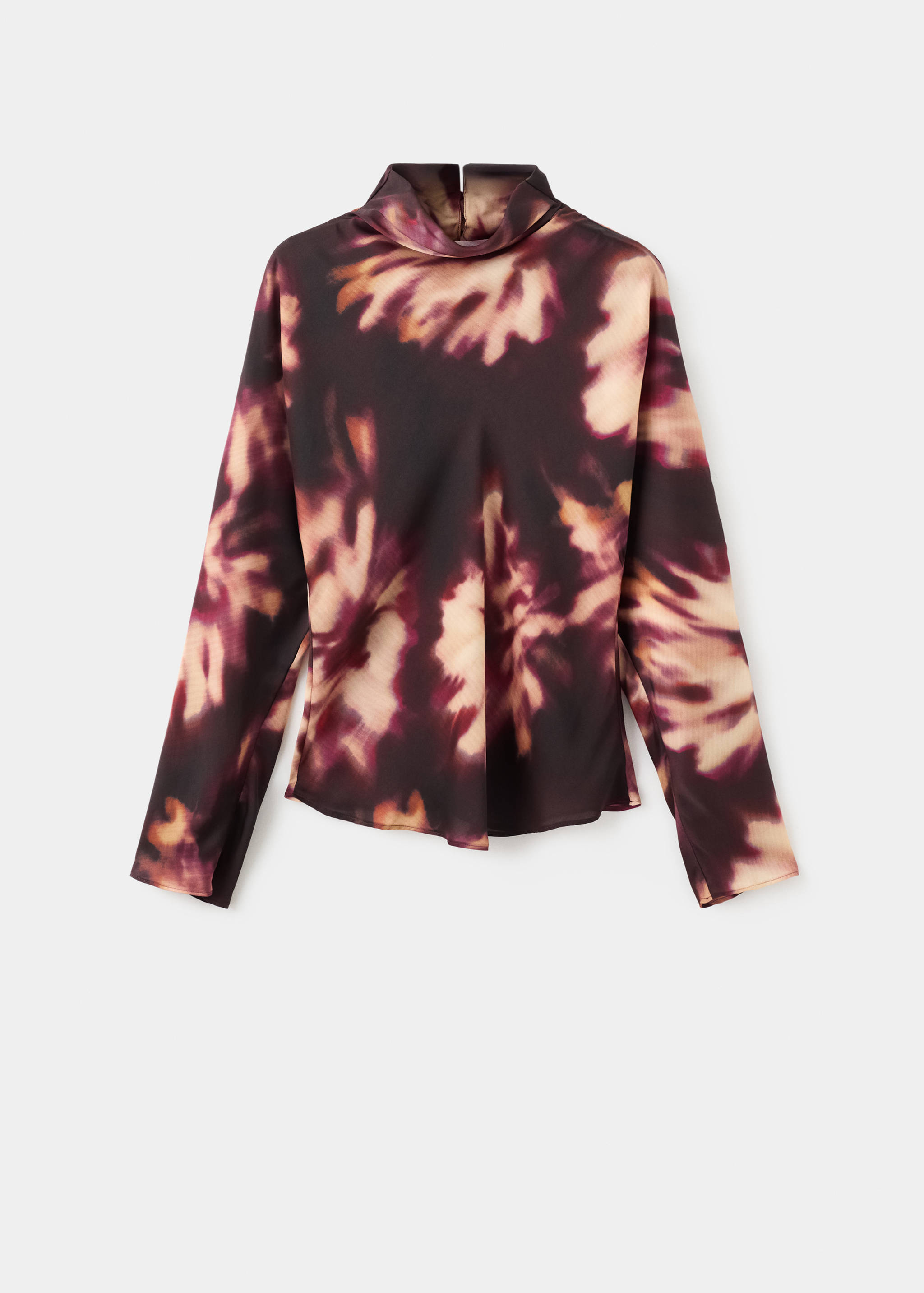 Tie-dye turtleneck blouse - Article without model