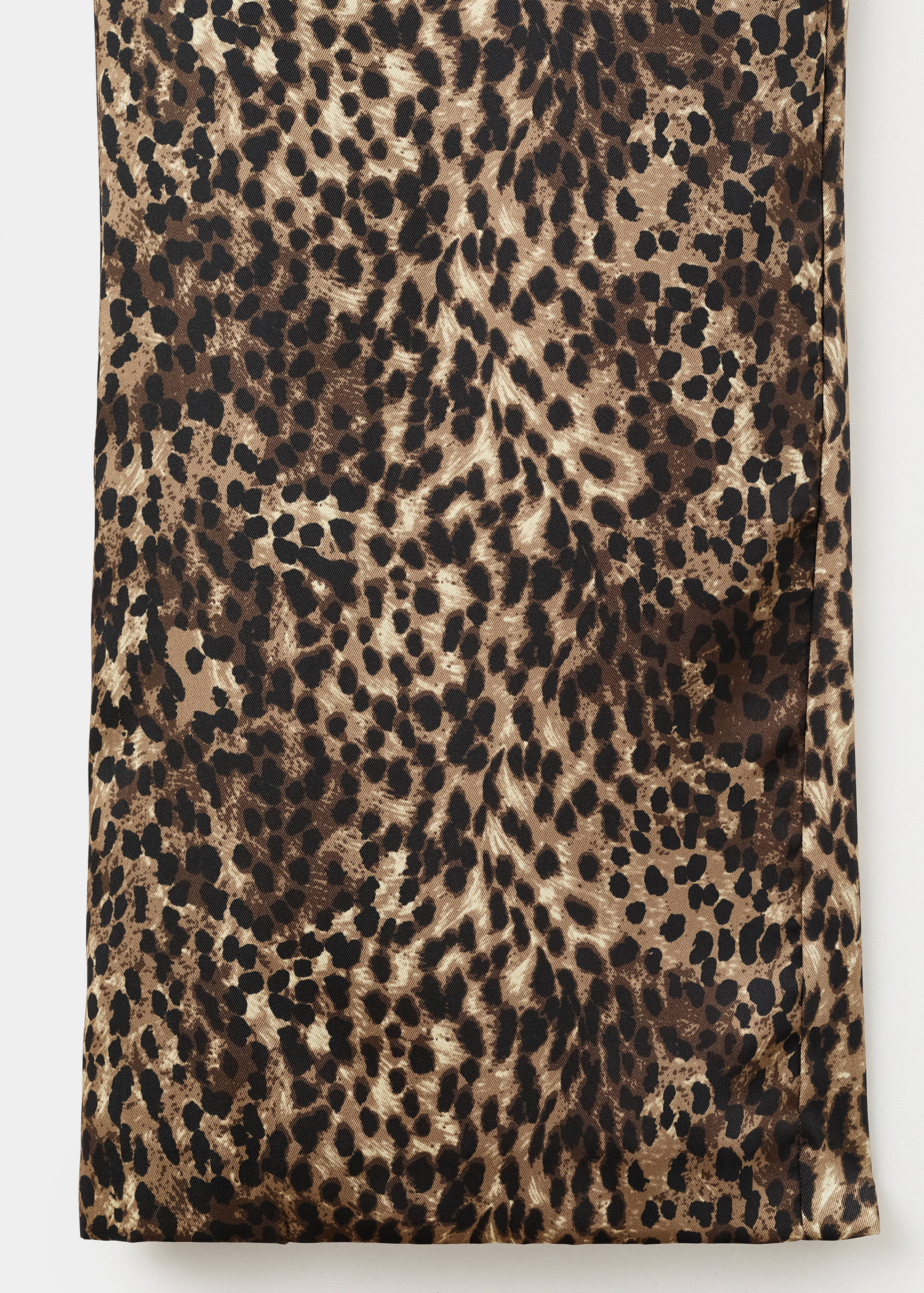 Leopard-print satin trousers - Details of the article 0